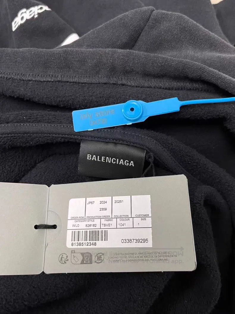 Balenciaga Balenciaga Large Logo Zip-Up Hooded Long Sleeve Sweater Size US S / EU 44-46 / 1 - 4 Thumbnail