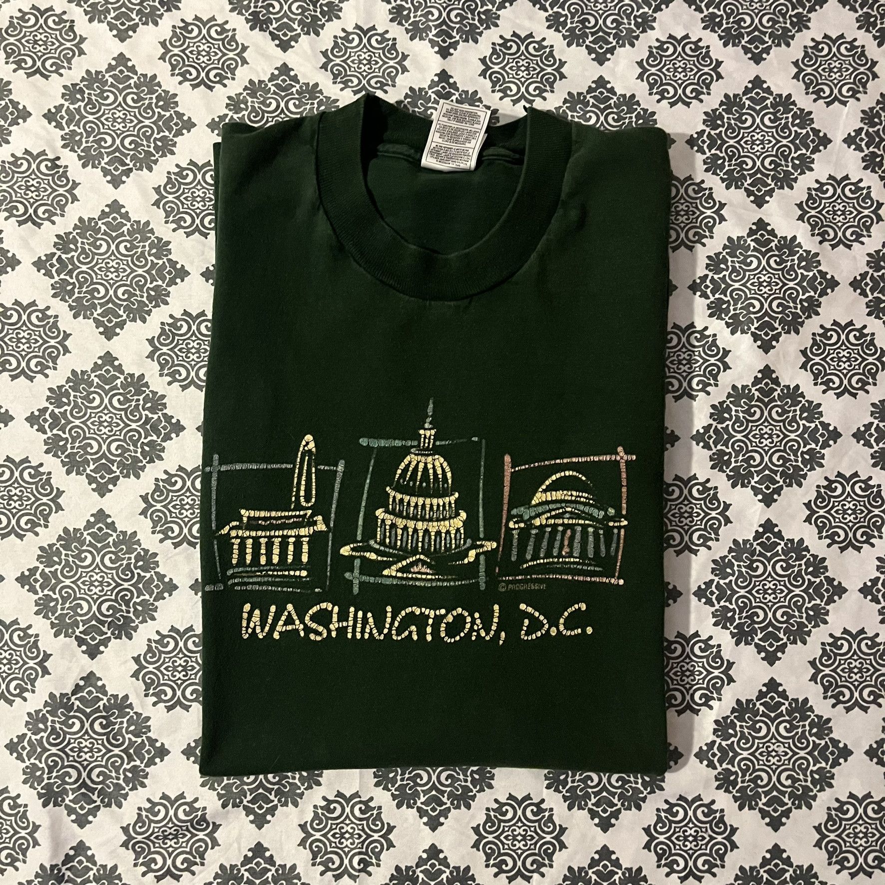 Fruit Of The Loom Vintage 90s Washington D.C. Single Stitched Destination Tee Size US XL / EU 56 / 4 - 1 Thumbnail