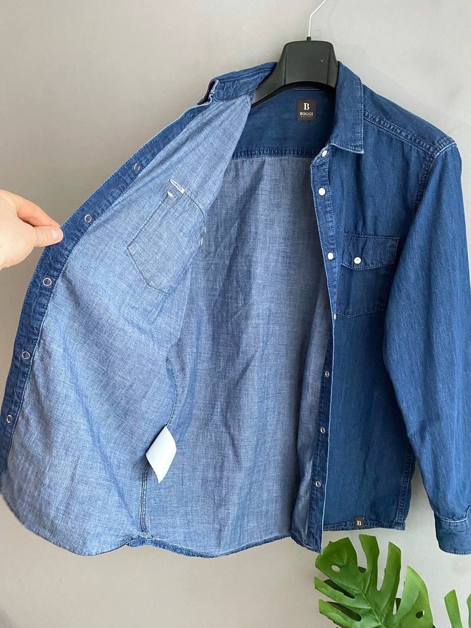 Boggi Boggi Milano Men's Blue Denim Shirt, Size M Size US M / EU 48-50 / 2 - 9 Thumbnail