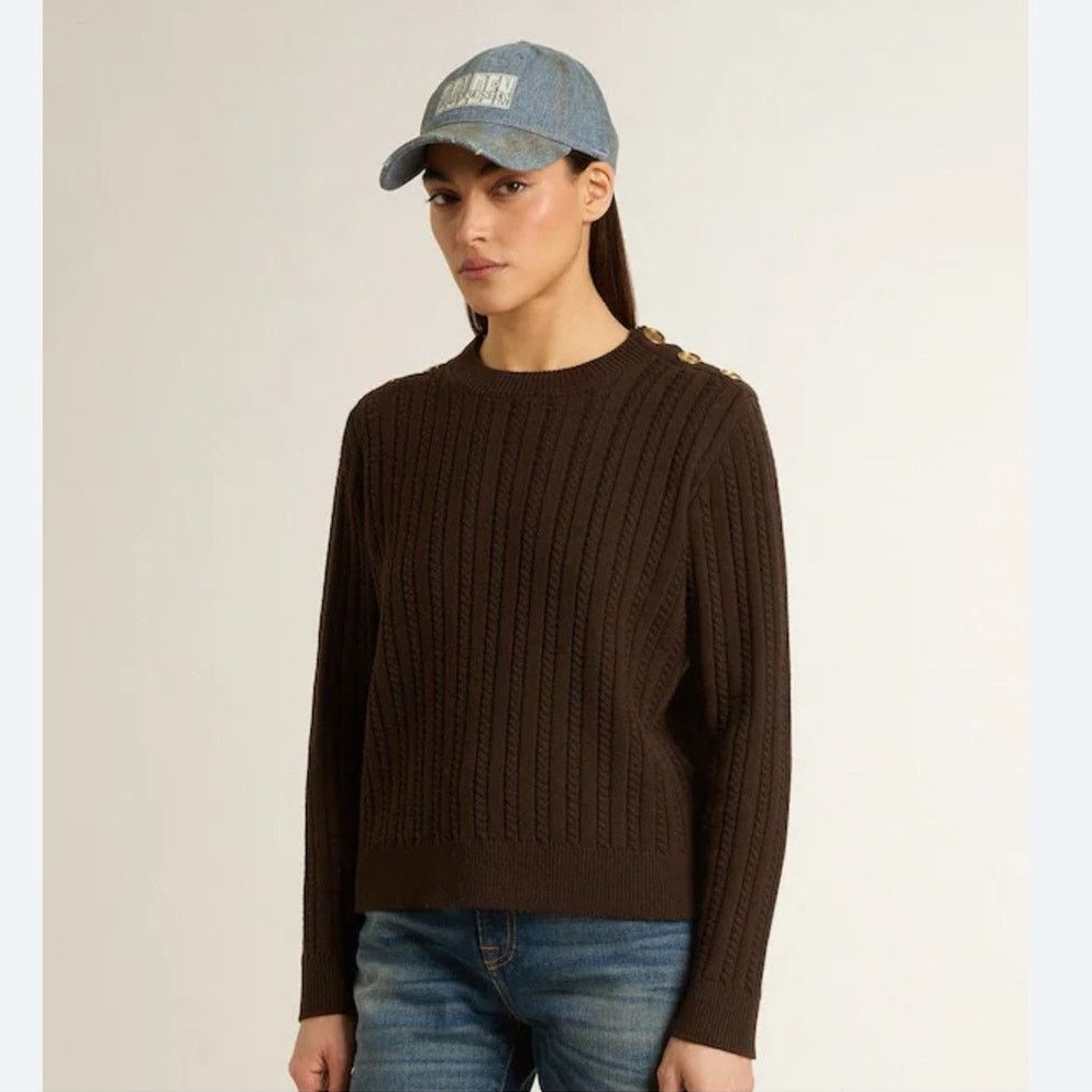 Michael Kors Michael Kors Brown Cable-Knit Pullover Sweater Size S / US 4 / IT 40 - 1 Thumbnail