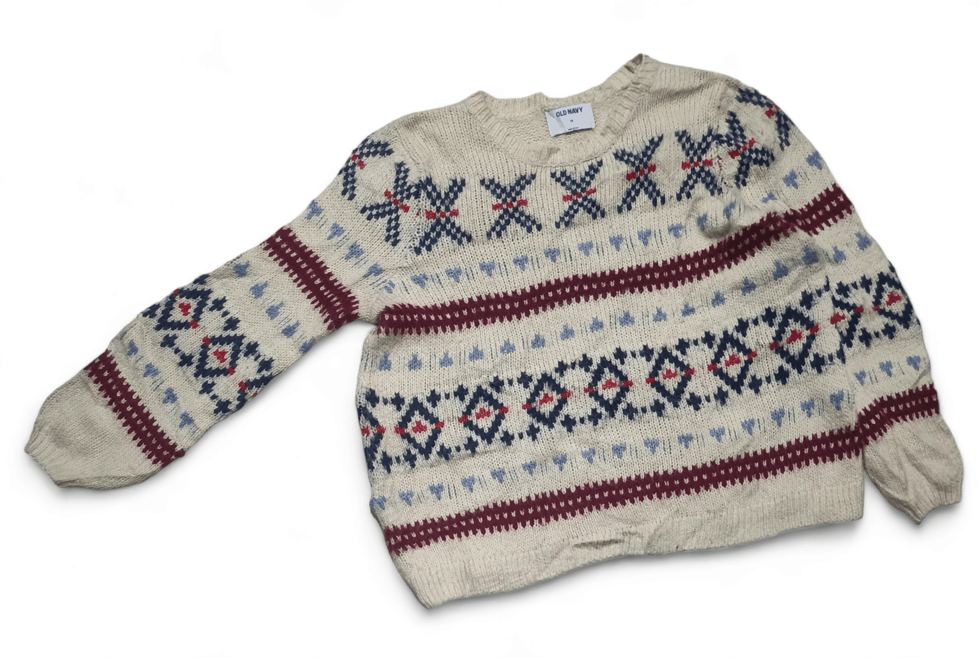 Other Vintage 90s OLD NAVY Ethnic Motifs Pattern Knit Sweater Size XS / US 0-2 / IT 36-38 - 3 Thumbnail