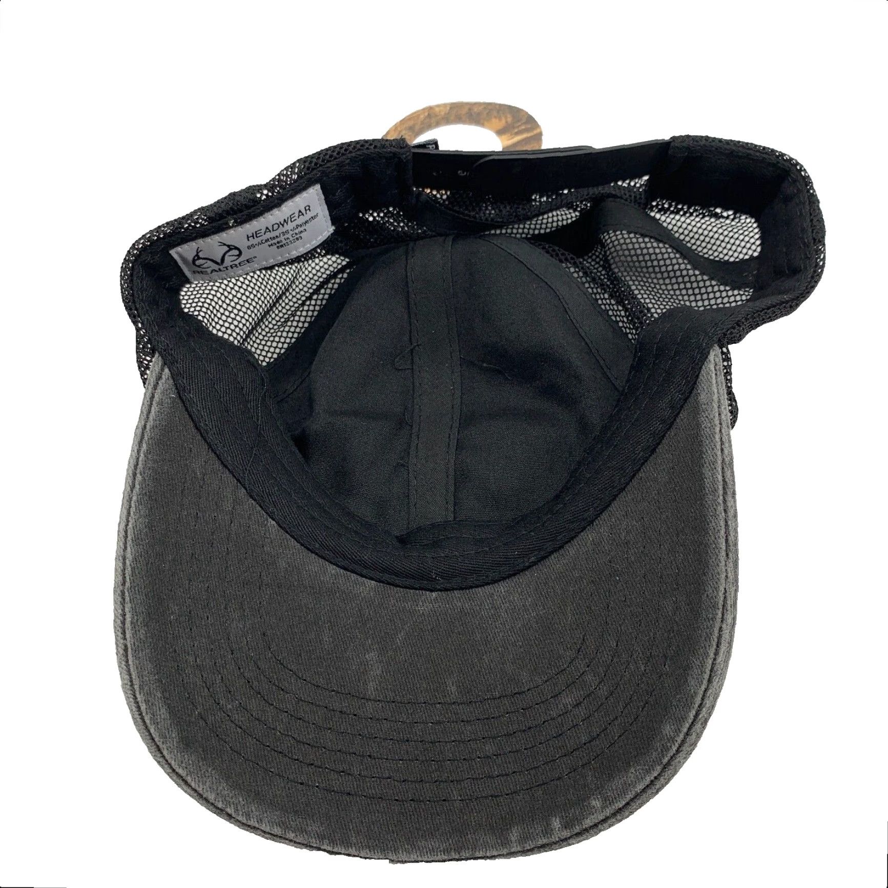 Realtree Realtree Outfitters Headwear Adjustable Baseball Cap Men's Gray NWT Grey Solid Outdoor All Season Adjustable Straps Cap Mens Size ONE SIZE - 4 Thumbnail