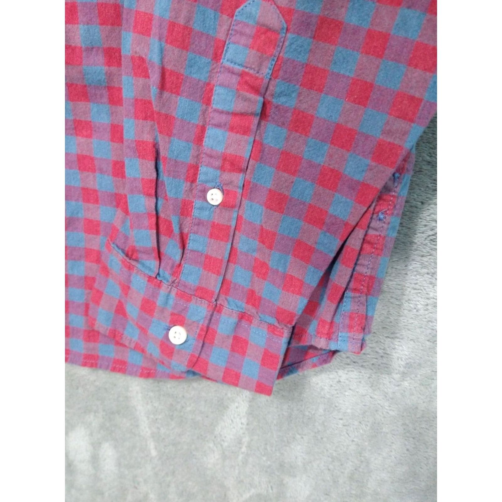 J.Crew J.CREW Shirt Mens XL Blue Plaid Secret Wash Organic Cotton Slim Fit Long Sleeve Button-Up Shirt Size US XL / EU 56 / 4 - 3 Thumbnail
