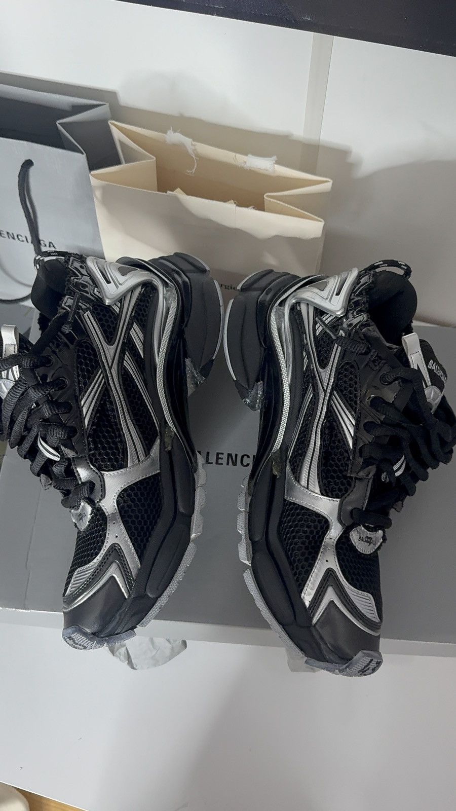 Balenciaga ✅ Balenciaga Runner 1 Balck Selver 43 Grey Size US 10.5 / EU 43-44 - 9 Thumbnail