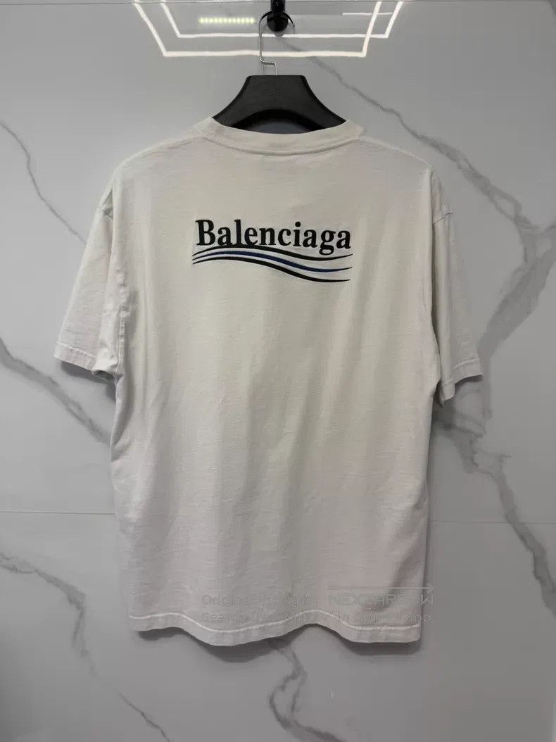 Balenciaga Balenciaga White Coke Embroidered Short Sleeve Size US S / EU 44-46 / 1 - 2 Thumbnail