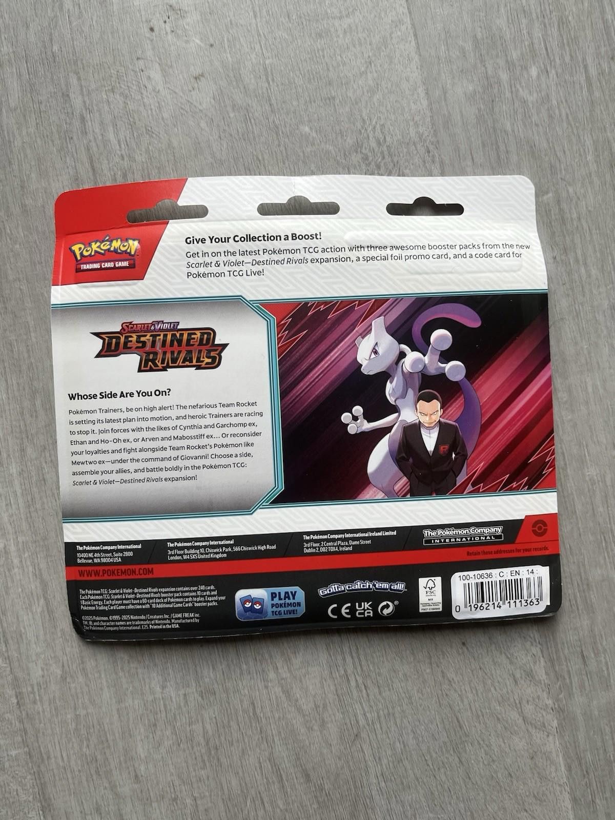 Pokémon Destined Rivals Half Booster Box + 3 Pack Blister