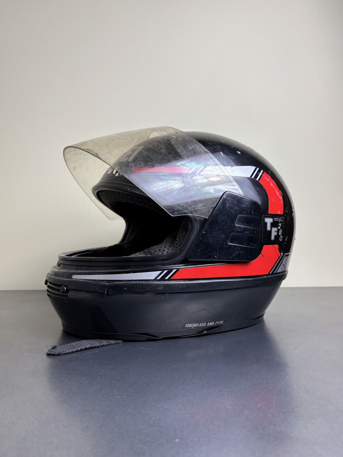 Harley Davidson × Indian Motorcycle × Vintage 1980s Shoei TF-280 Helmet 80s Vintage Motorcycle Racing Cap Size ONE SIZE - 7 Thumbnail