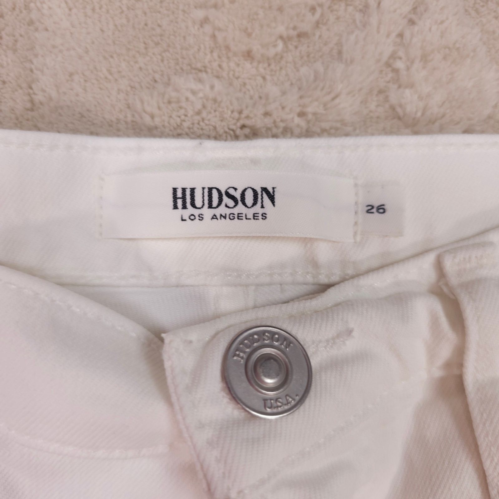 Hudson Hudson Thalia 90's Loose Fit Jean White Sz 26 Size 26" / US 2 / IT 38 - 4 Thumbnail