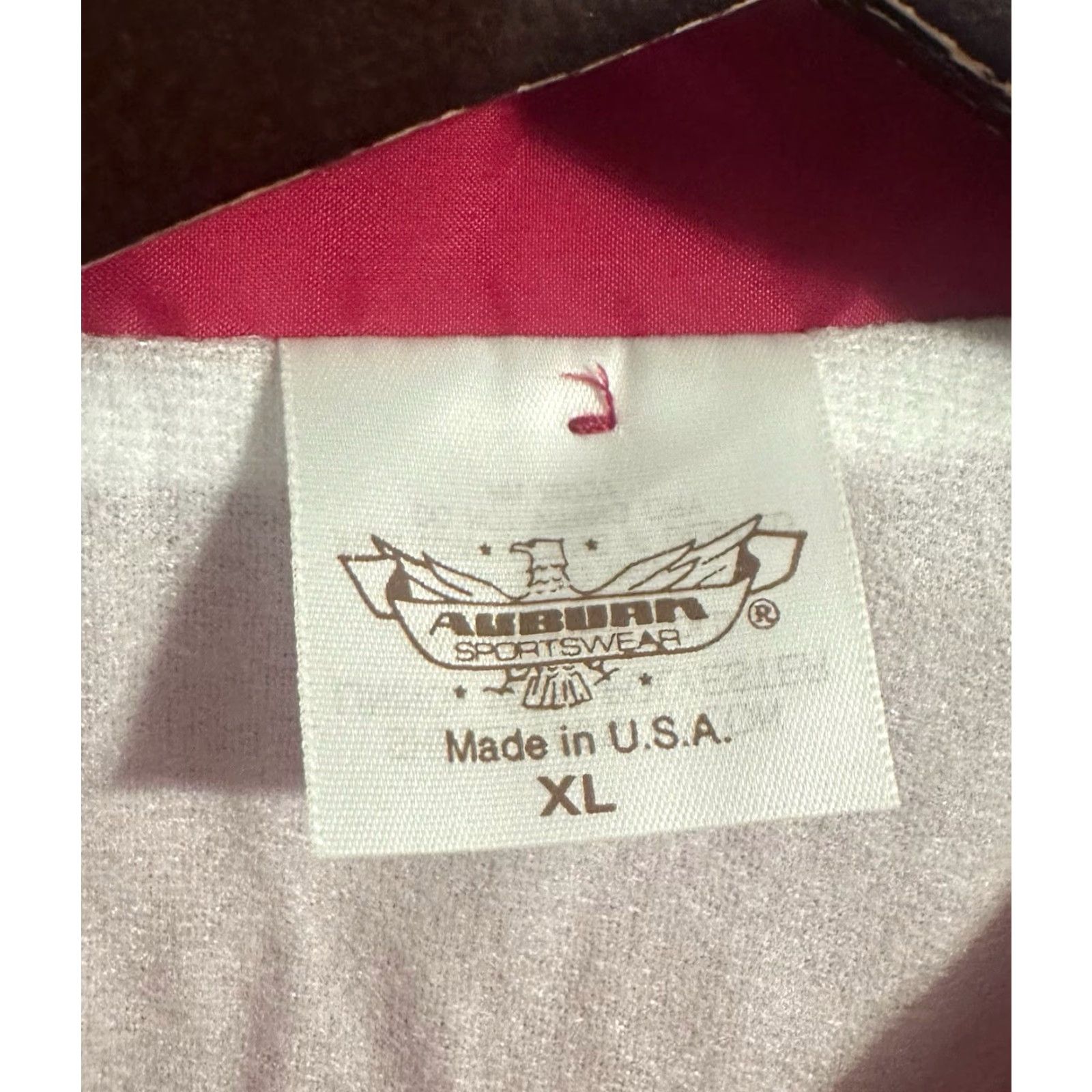 Vintage VINTAGE Auburn Coachs Jacket Mens XL Red 80s Deadstock NWOT Nylon Shell Polyester Lining Windbreaker USA Made Size US XL / EU 56 / 4 - 5 Thumbnail