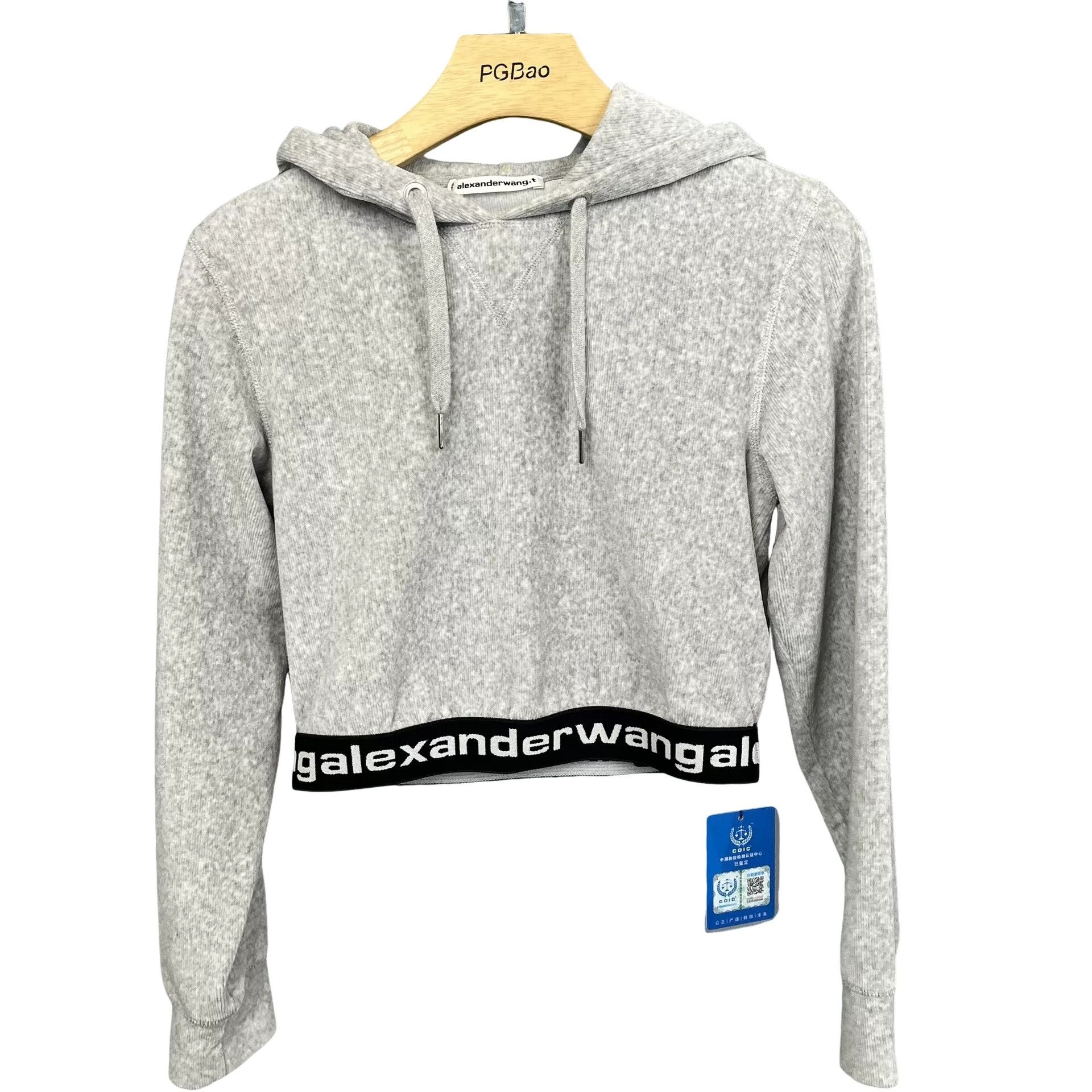 Alexander Wang Alexander Wang Logo Hem Cropped Hoodie Size S Size S / US 4 / IT 40 - 1 Thumbnail