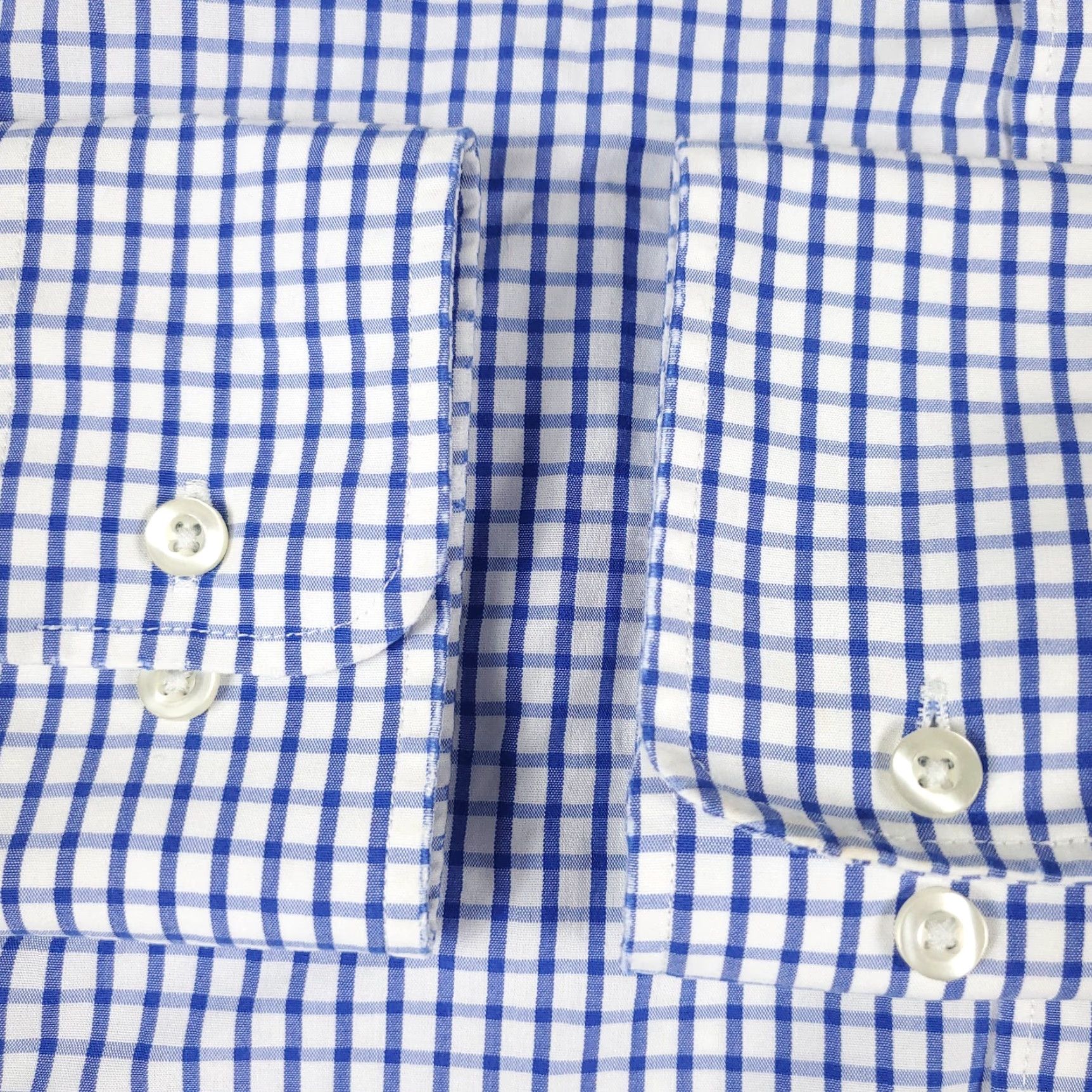 Tommy Hilfiger Tommy Hilfiger Dress Shirt Men’s 16.5 Blue White Check Long Sleeve Button Up Casual Business Size 42R - 3 Thumbnail
