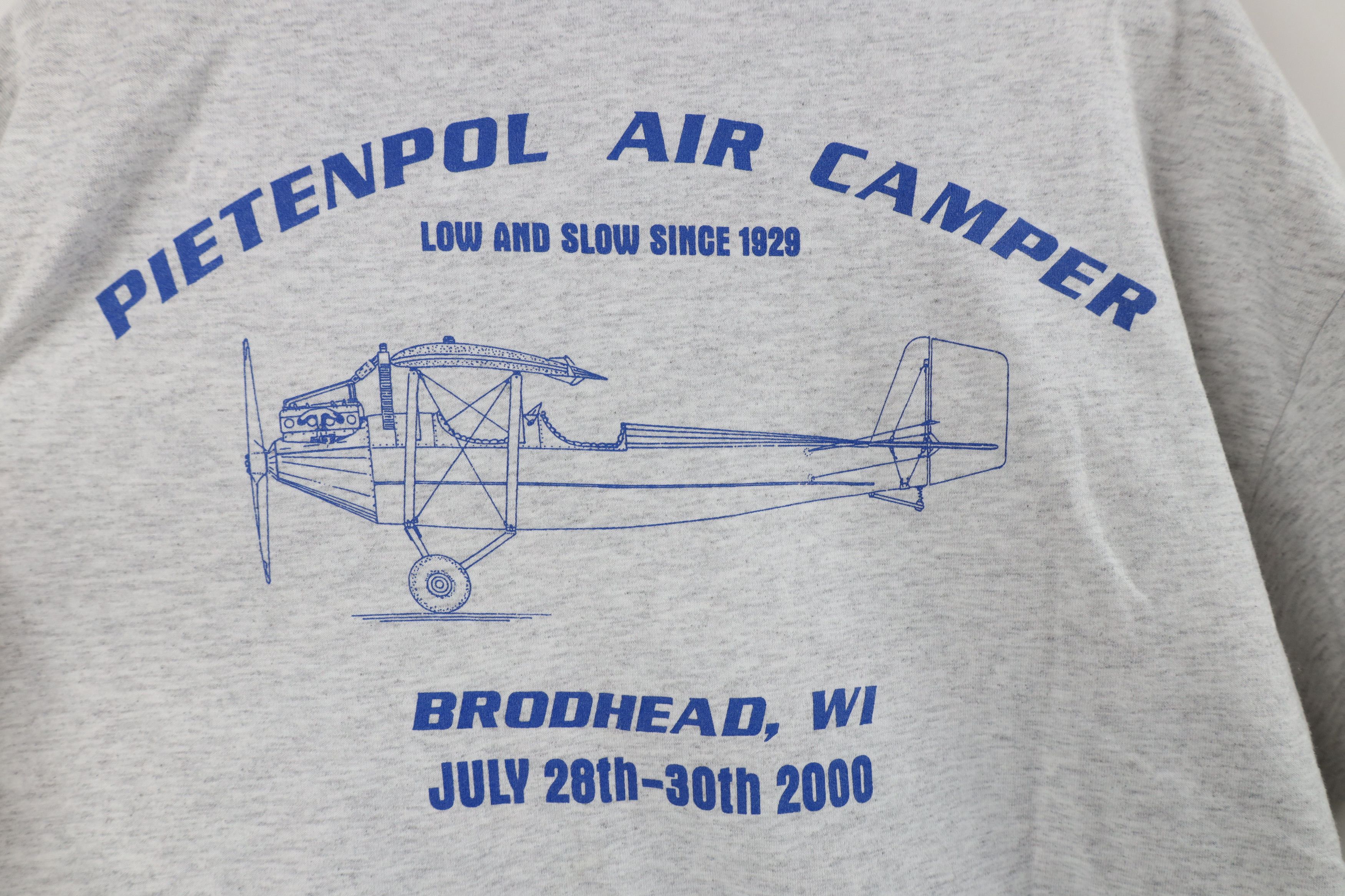 Vintage Vintage Y2K 2000 Pietenpol Air Camper Airplane T-Shirt Gray Size US XL / EU 56 / 4 - 11 Thumbnail