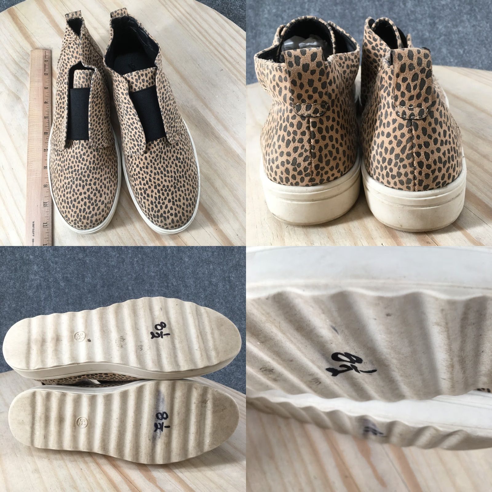 Vintage Universal Thread Shoes Womens 8.5 Lilian Leopard Mid Top Casual Sneaker Beige Size M / US 6-8 / IT 42-44 - 8 Thumbnail