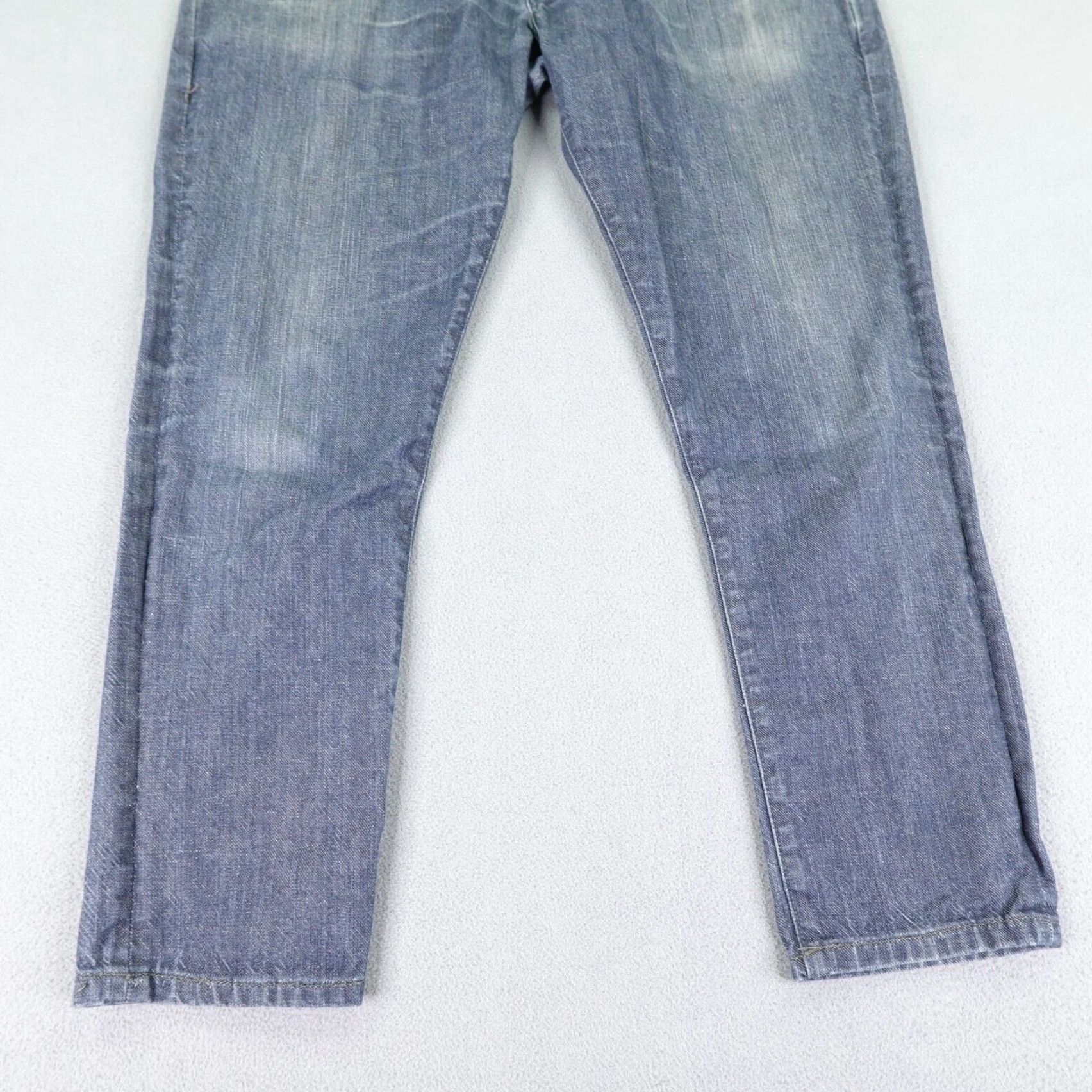 Wallace & Barnes WALLACE & BARNES Jeans Mens 34 Blue Denim Slim Fit Button Fly Pants Size US 34 / EU 50 - 3 Thumbnail
