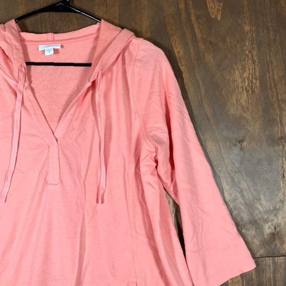 J. Jill J Jill Fit Womens Sweatshirt Long Tunic 3/4 Sleeve Pink V Neck Modal Blend M Size M / US 6-8 / IT 42-44 - 5 Thumbnail