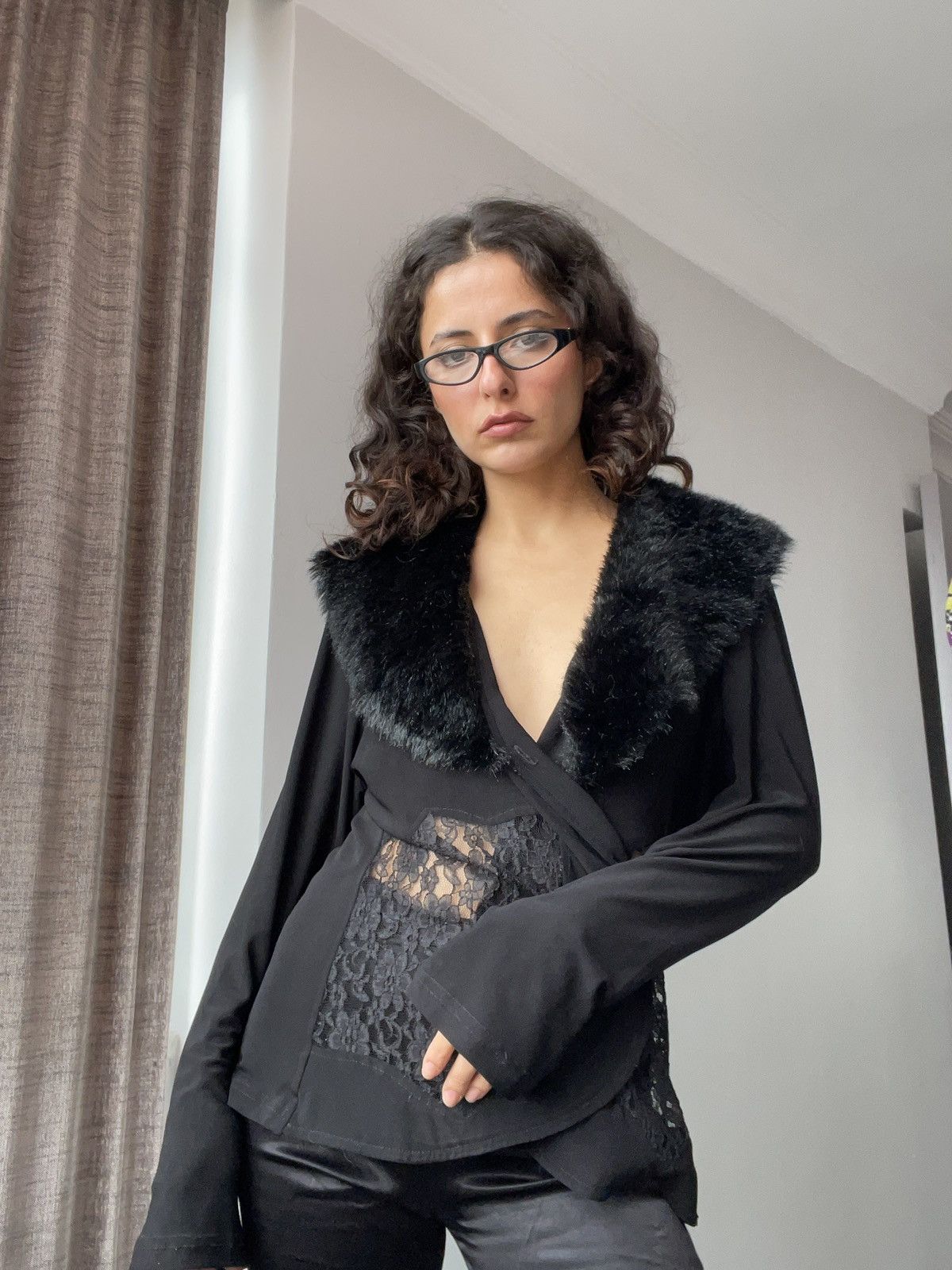 Vintage y2k fluffy jacket Size L / US 10 / IT 46 - 1 Thumbnail