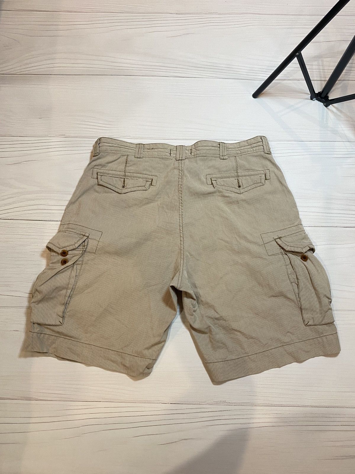 Polo Ralph Lauren Vintage Polo Ralph Lauren baggy cargo y2k striped shorts Size US 36 / EU 52 - 7 Thumbnail