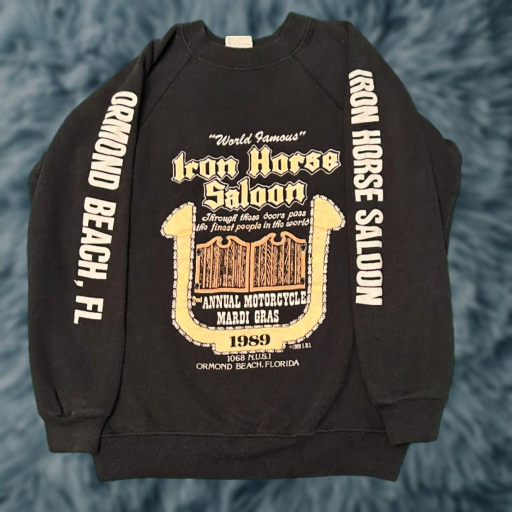 Vintage VINTAGE Iron Horse Saloon Bike Week Biker 1989 VTG Crewneck Sweater Small Size US S / EU 44-46 / 1 - 1 Thumbnail