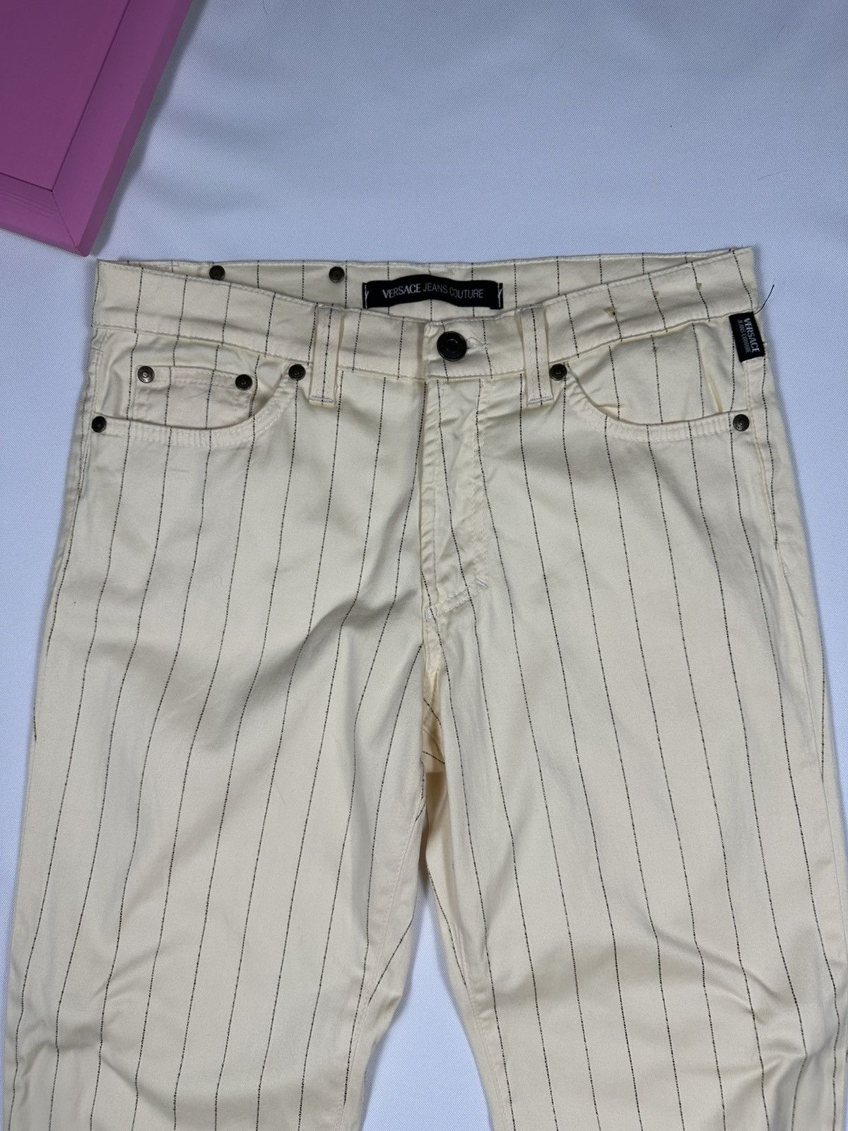 Versace Jeans Couture Versace Jeans Couture Vintage Striped Pants Trousers Disco Size 27" / US 4 / IT 40 - 6 Thumbnail