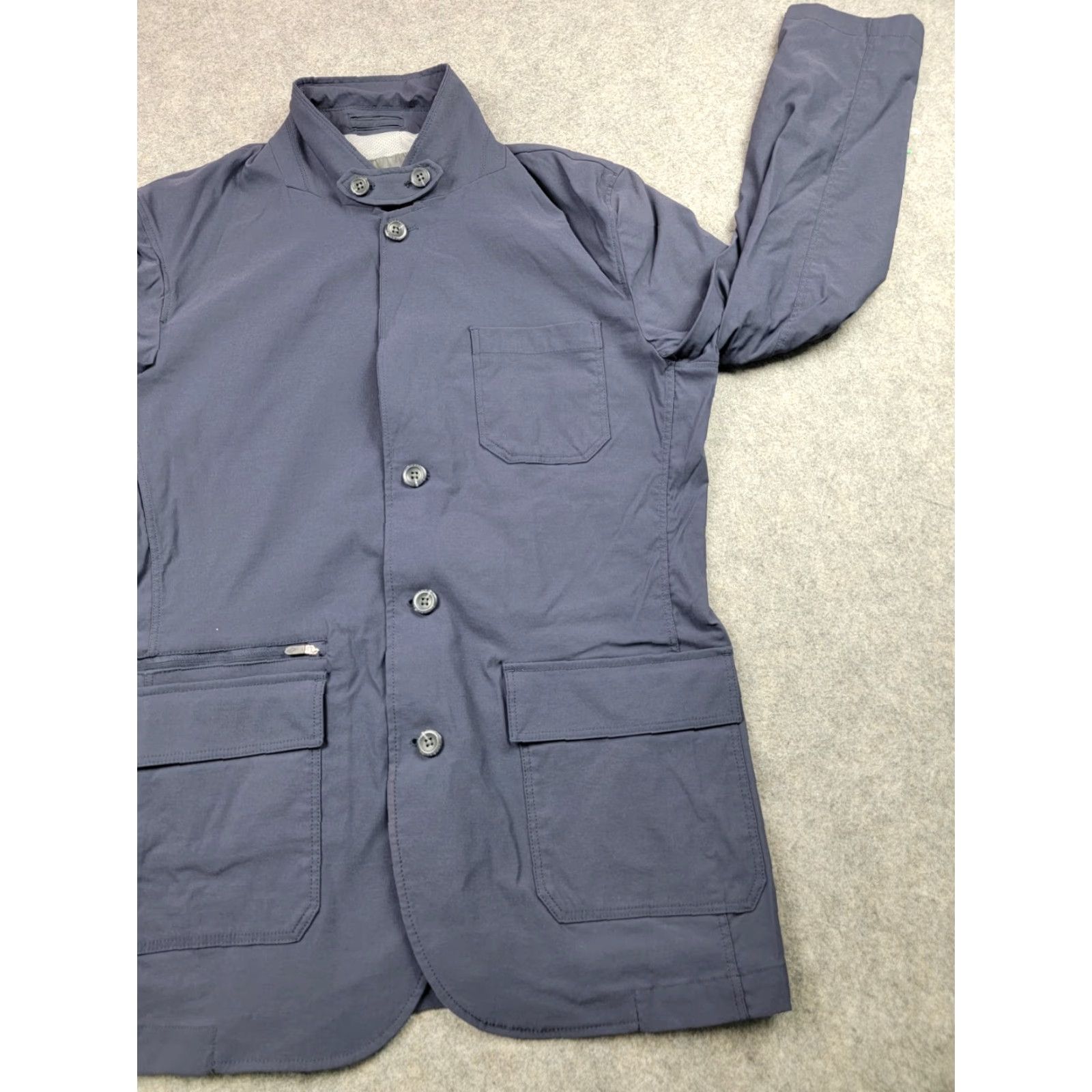 Eddie Bauer Eddie Bauer Travex Jacket Mens 44 Blue Button Close Performance Blazer Outdoor Shirt Jacket Windbreaker Size 44R - 5 Thumbnail