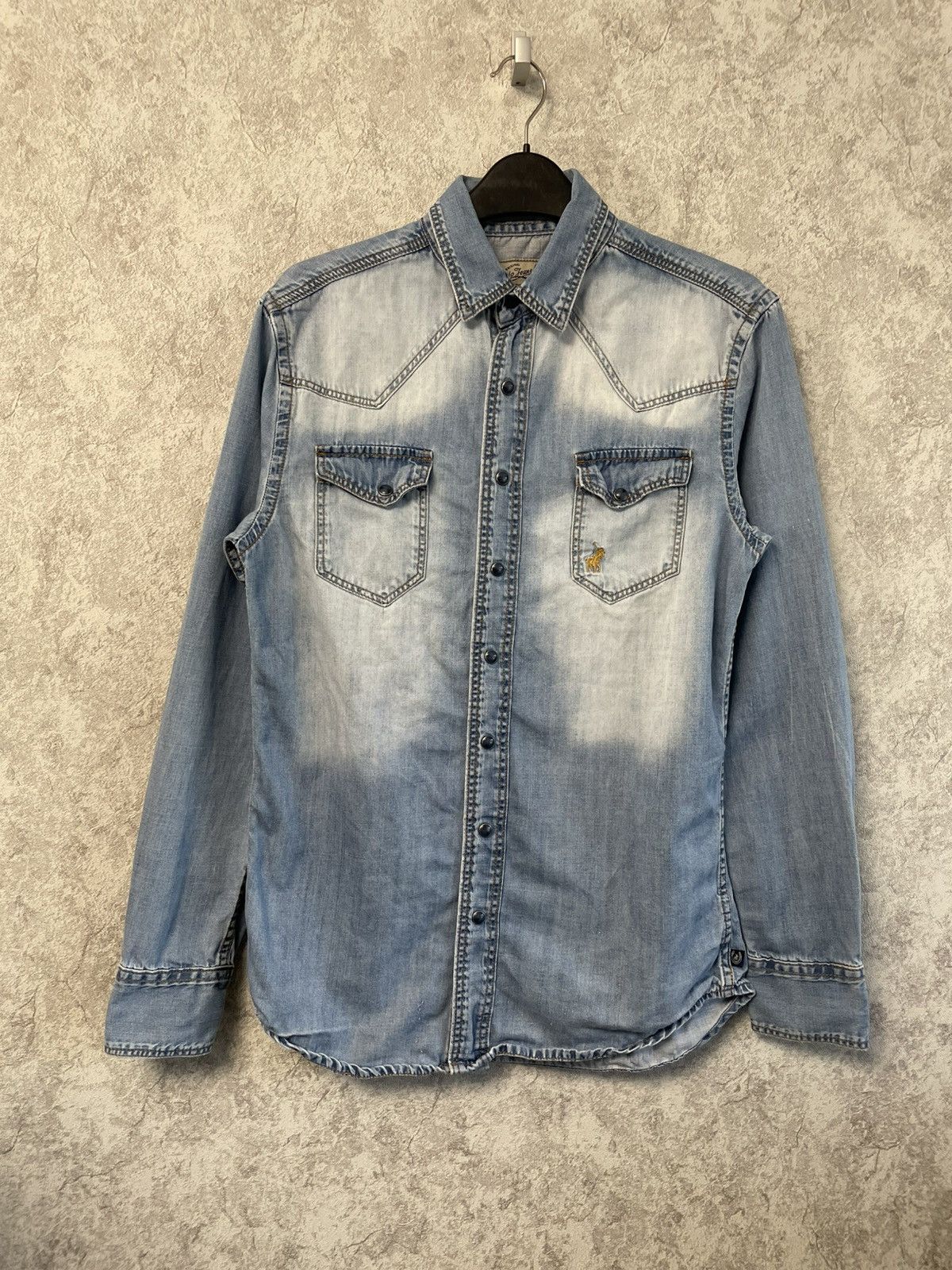 Polo Ralph Lauren Vintage Polo Ralph Lauren Jeans Denim Long Sleeve Shirt Size US S / EU 44-46 / 1 - 1 Thumbnail