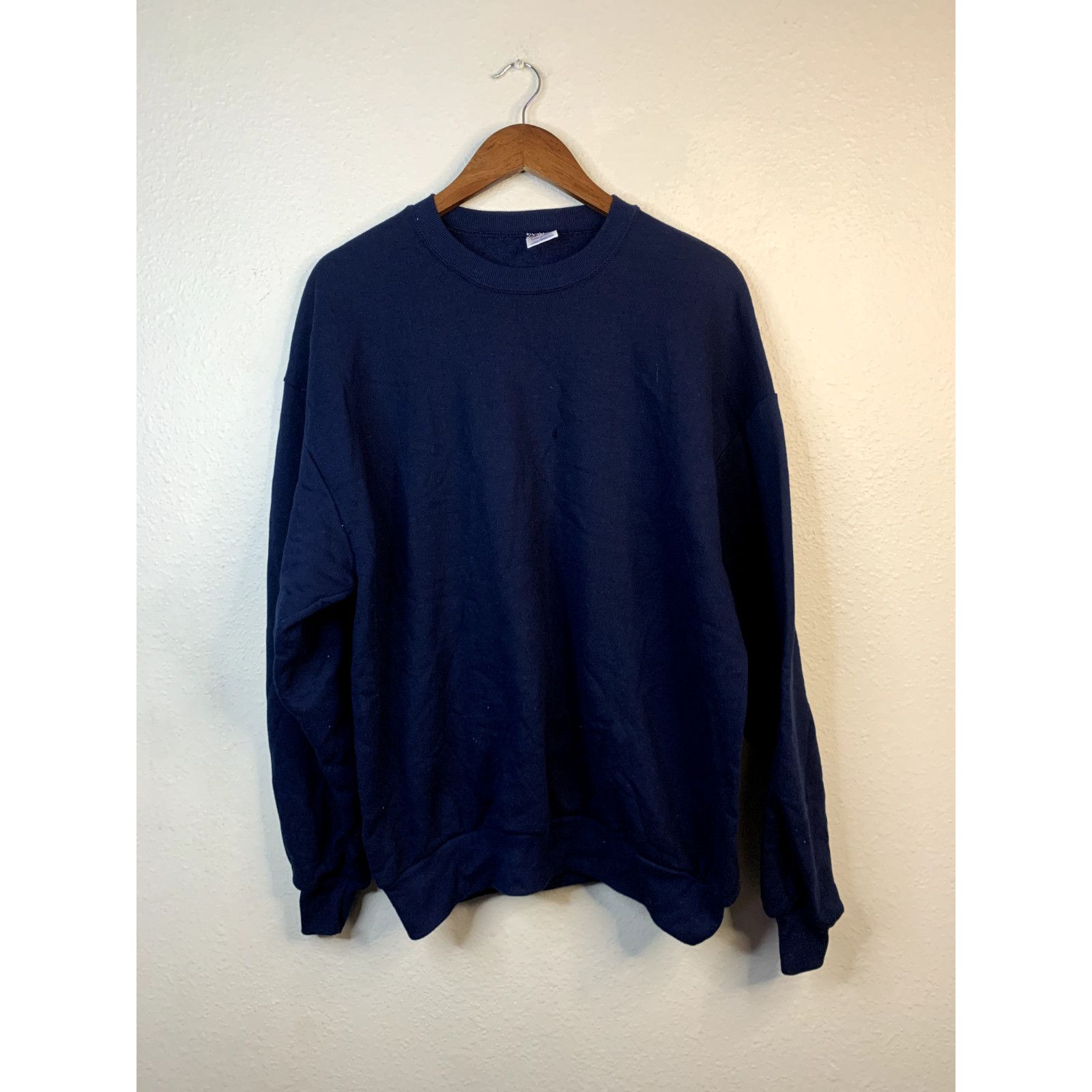 Jerzees 90s Vintage Jerzees XL Dark Blue Blank Crewneck Sweatshirt Size US XL / EU 56 / 4 - 1 Thumbnail