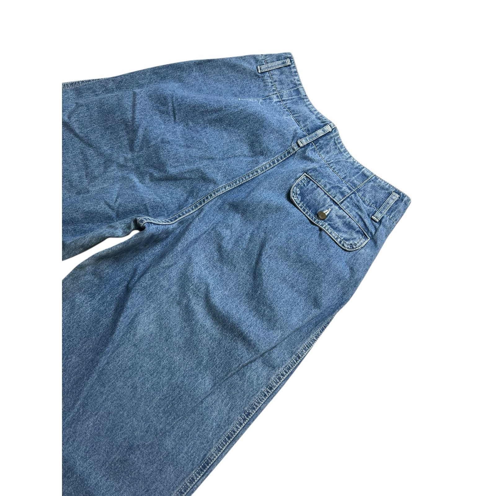 Vintage Vintage Lizwear Women’s Wide Leg Blue Denim Jeans Sz 10 Size 32" / US 10 / IT 46 - 10 Thumbnail