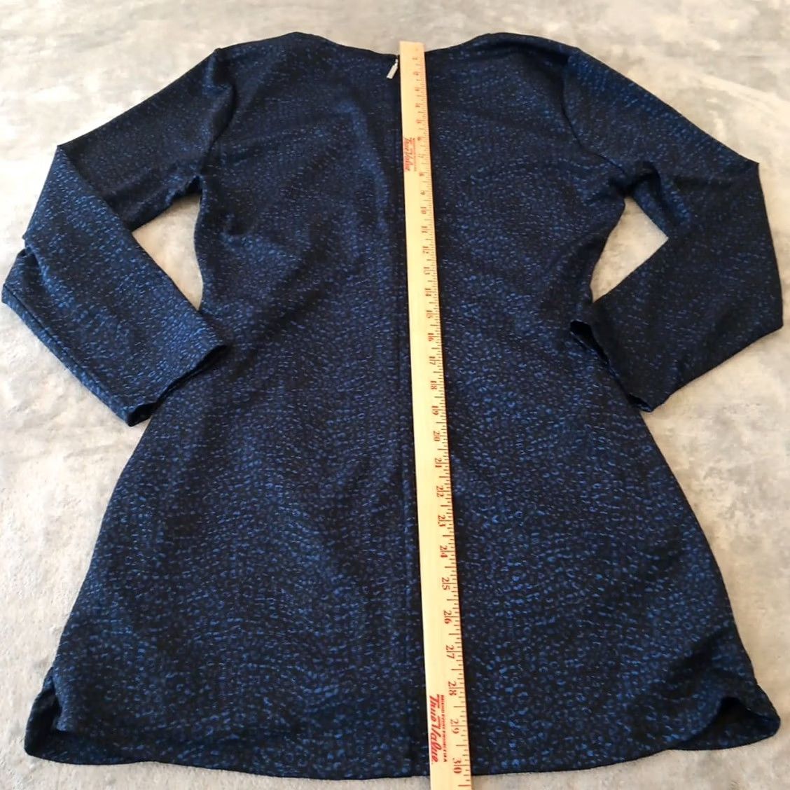 Michael Kors Michael Kors Dress Short Blue Geometric Ruched V-Neck Long Sleeve XL Dress Women Slim Bodycon Size XL / US 12-14 / IT 48-50 - 5 Thumbnail