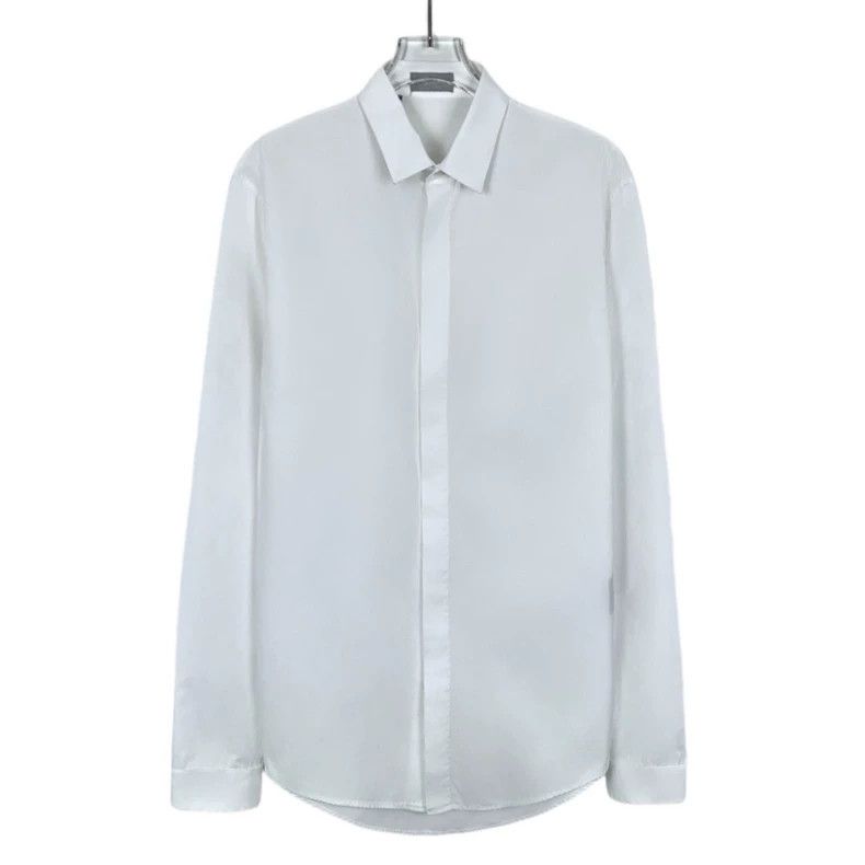 Dior White Long Sleeve Button-Up Shirt-dmc Size US S / EU 44-46 / 1 - 1 Thumbnail