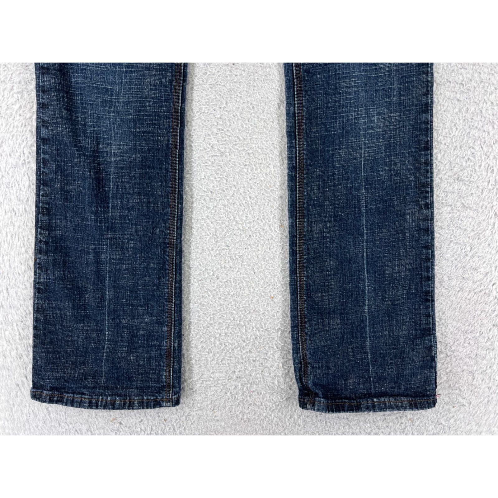 Denime C'est Toi Jeans Women Blue Denim Boot Cut Low Rise 22x29 Regular 29 in 5-Pocket Dark Wash Stretch Elastic Waist Cotton Blend Vintage No N/A Size 25" / US 0 / IT 36 - 6 Thumbnail