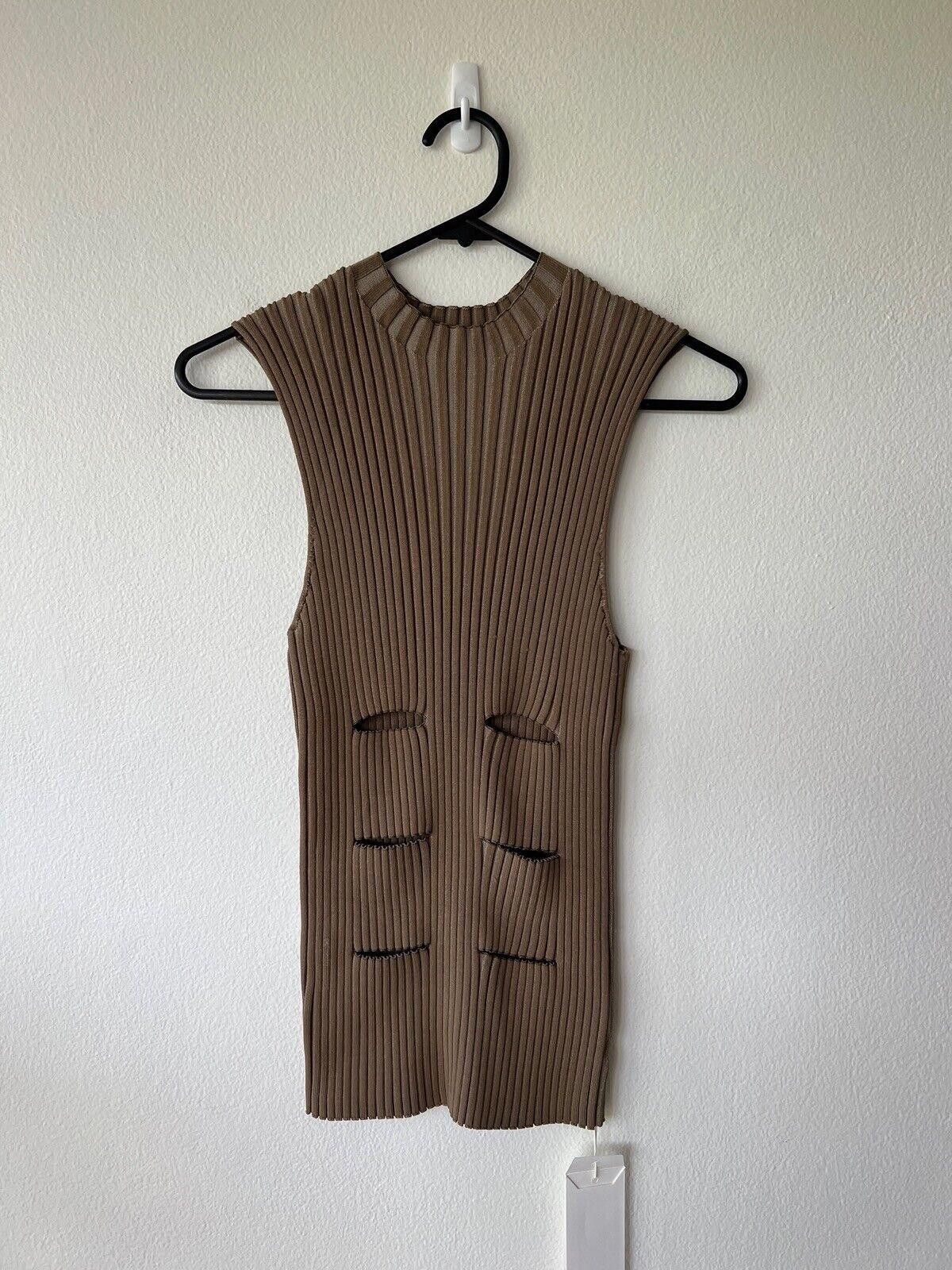 Dion Lee New dion lee womens rib slash top rib tank singlet green Size M / US 6-8 / IT 42-44 - 1 Thumbnail
