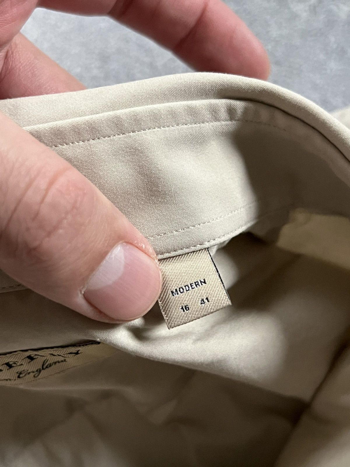 Burberry Burberry Beige Consulate Style Long Sleeve Button Up Shirt Size US L / EU 52-54 / 3 - 6 Thumbnail