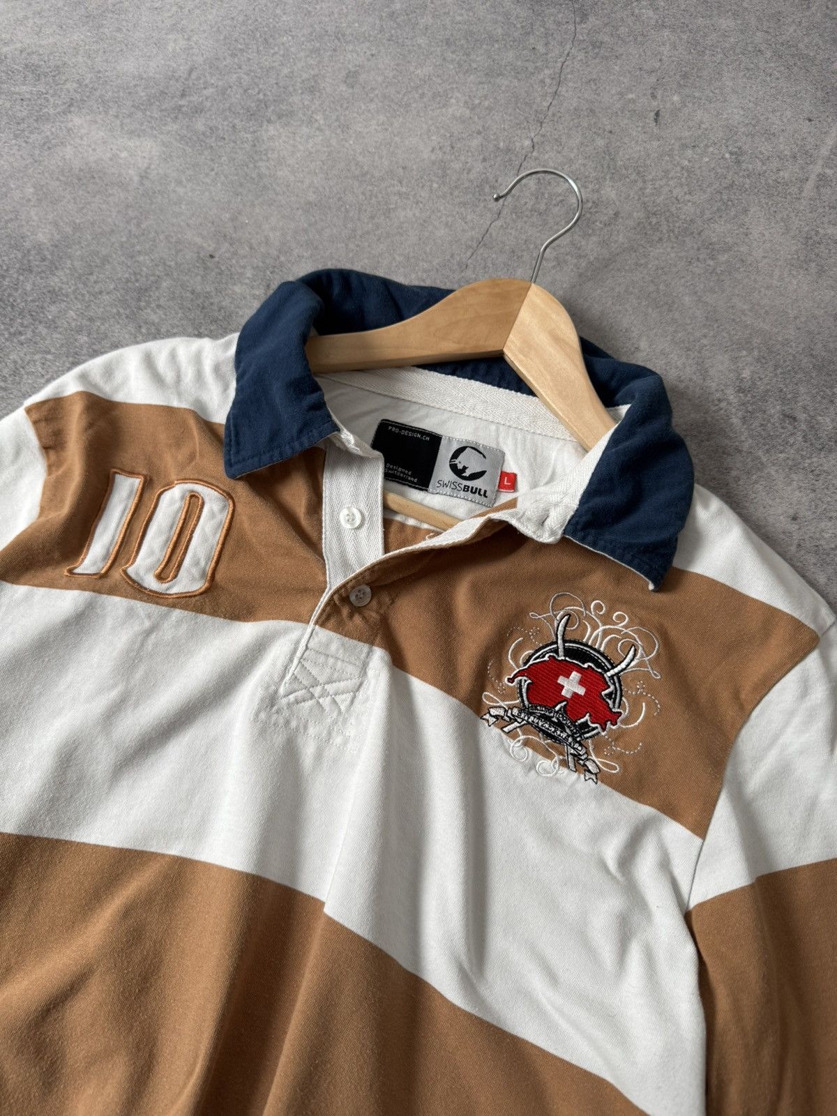 K-Swiss Vintage Swiss Bull rugby polos long-shirts mens size L Size US L / EU 52-54 / 3 - 3 Thumbnail