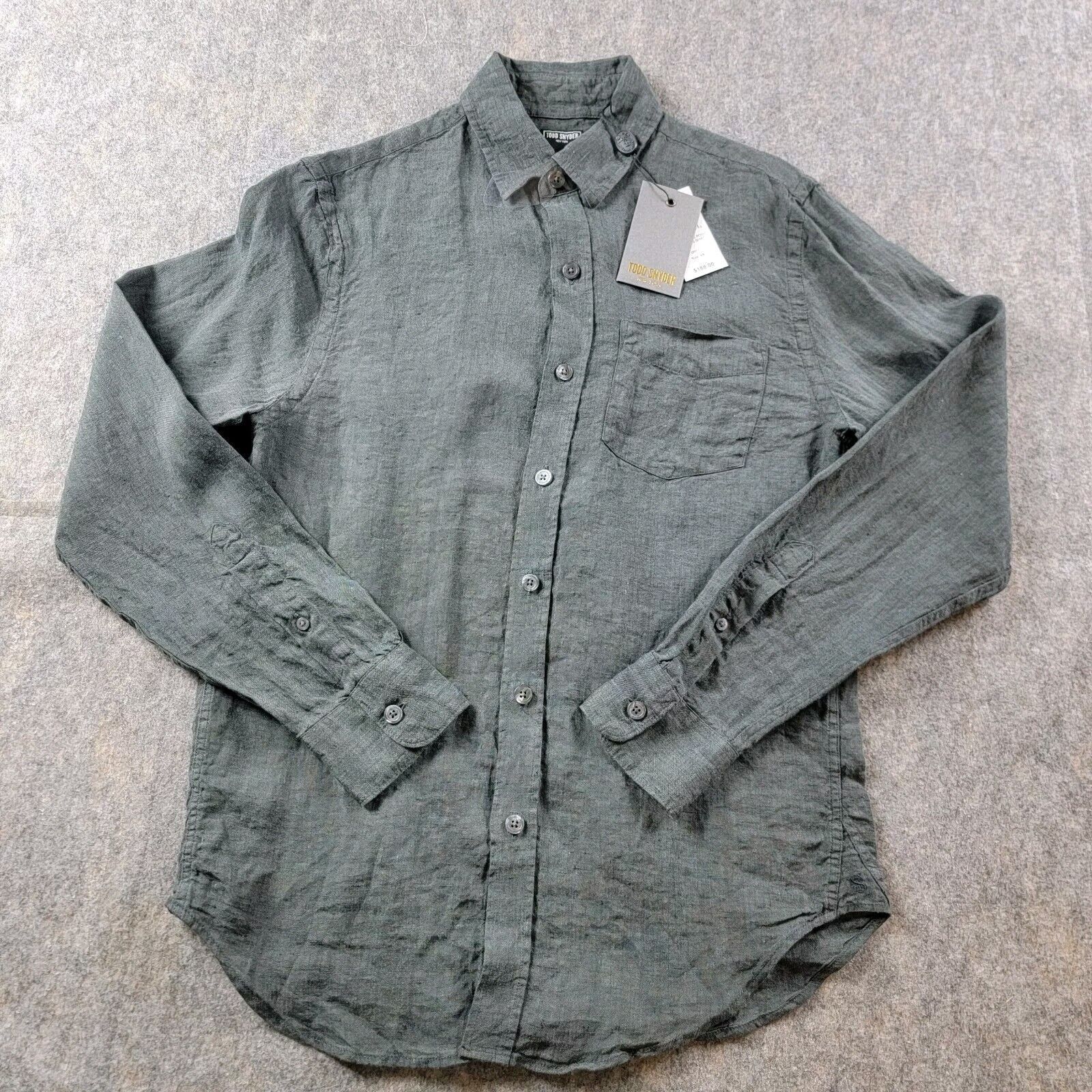 Todd Snyder Todd Snyder Linen Button Down Shirt size XS Grey Size US XS / EU 42 / 0 - 1 Thumbnail