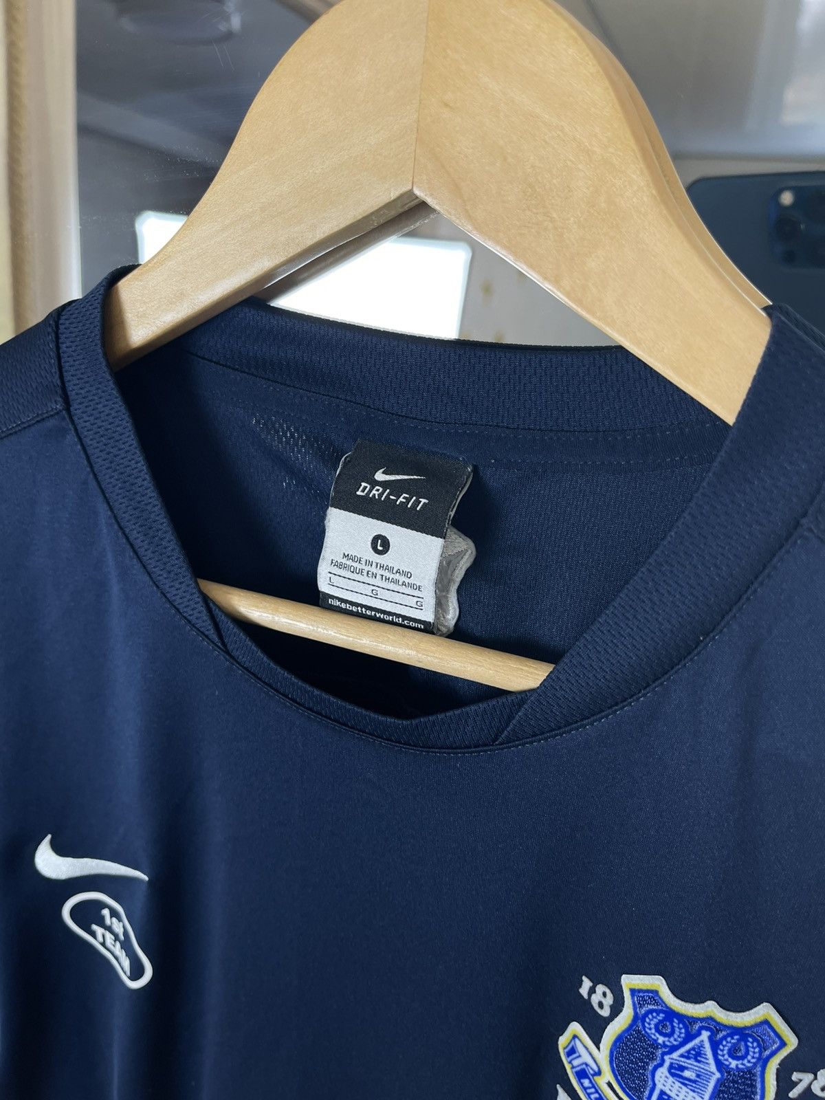 Nike Nike Everton FC 13/14 Dri-FIT Tech Training Jersey Navy Size US L / EU 52-54 / 3 - 2 Thumbnail