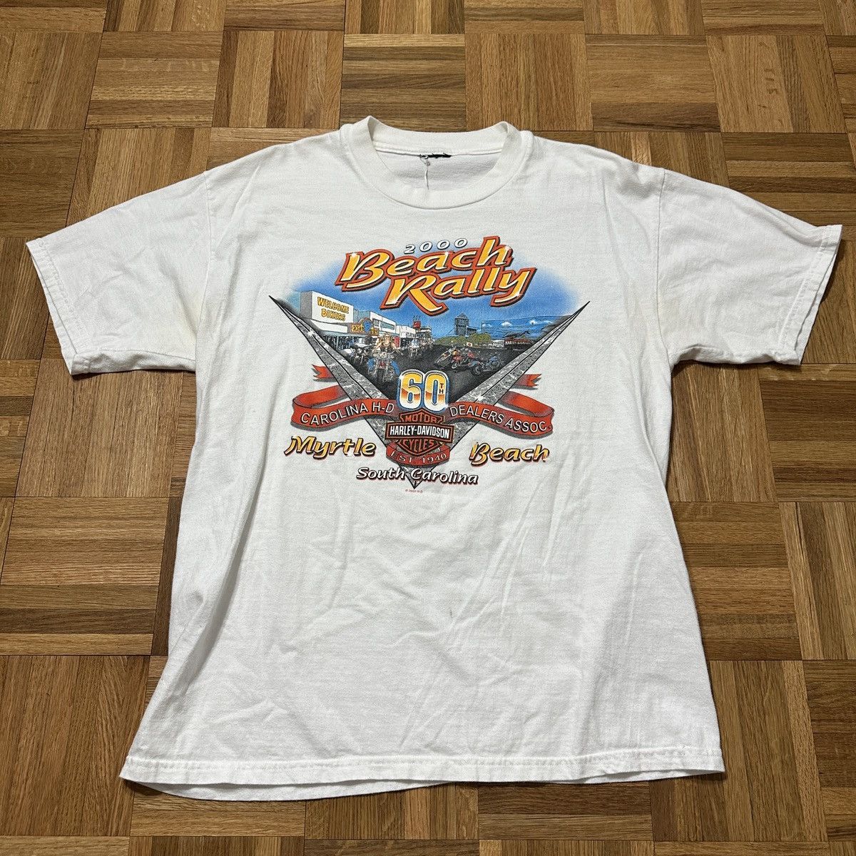 Harley Davidson Vintage Harley Davidson 2000 Beach Rally tee Size US L / EU 52-54 / 3 - 1 Thumbnail