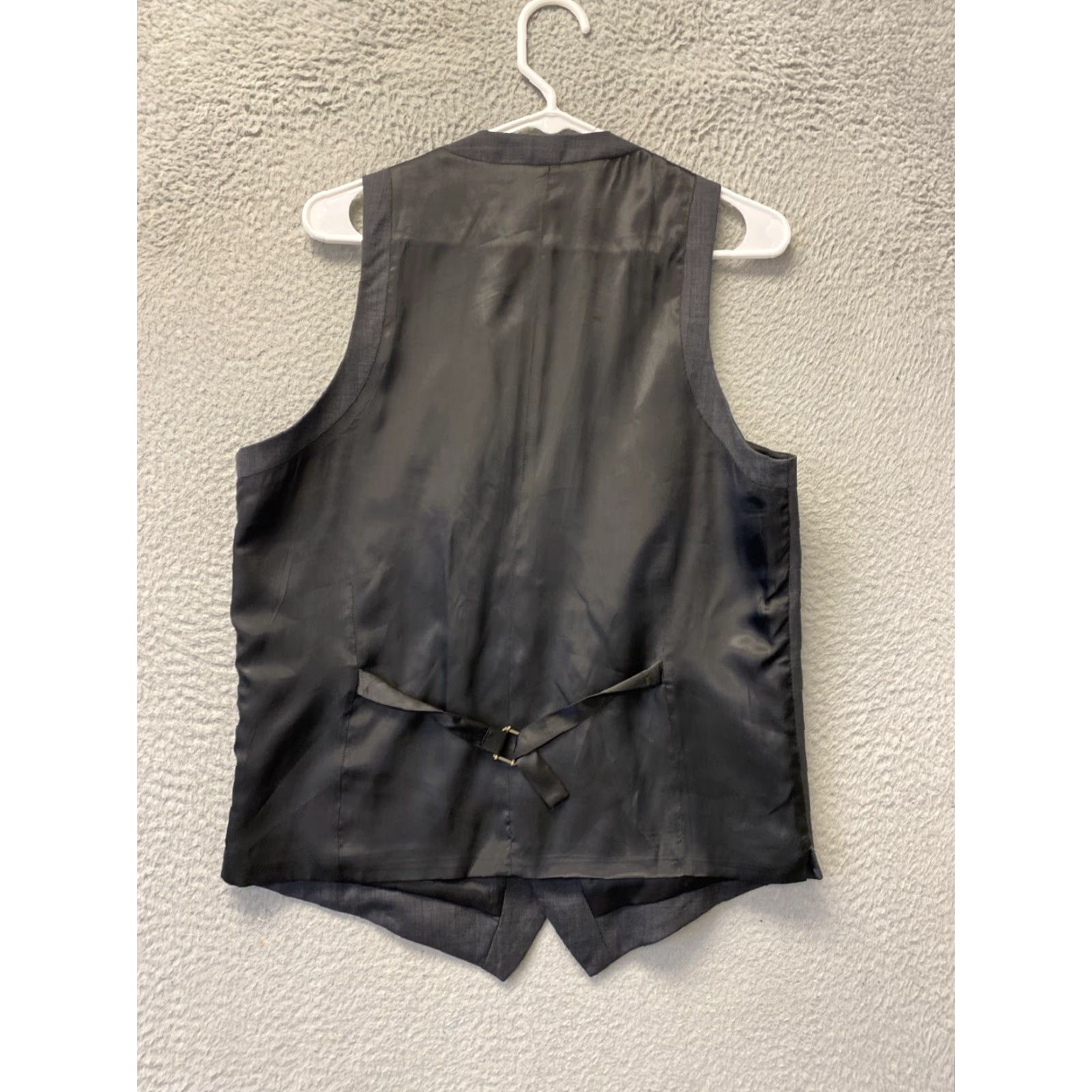 Vintage Mens Wool Vest Western Cowboy Vest Gray 40L Business Formal Party/Cocktail Travel Slim Button Vest Mens Size US XXS / EU 40 - 5 Thumbnail