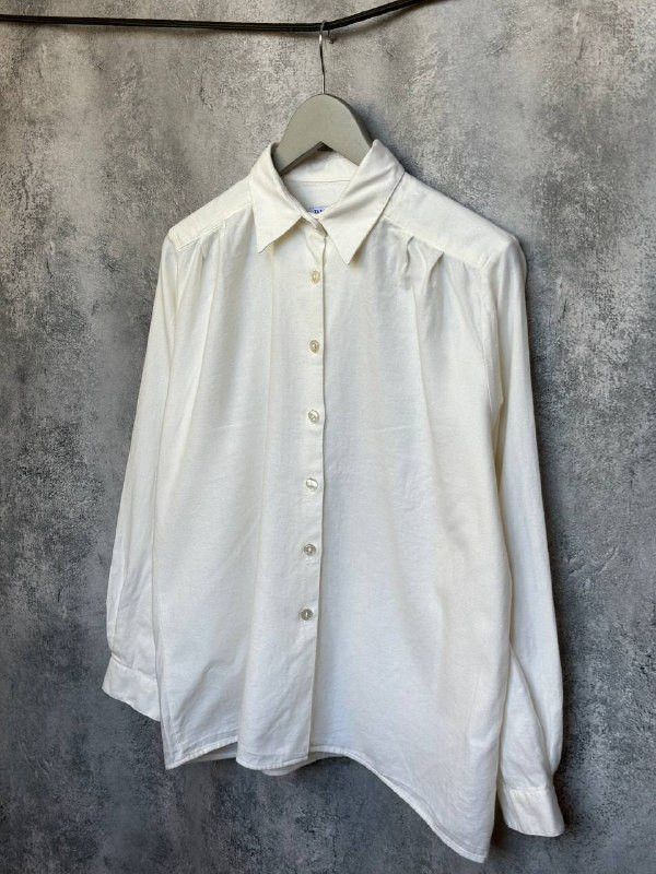Designer James Meade Wool Shirt Button Up Milk Long Sleeve Size US XXL / EU 58 / 5 - 1 Thumbnail