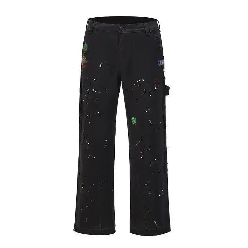 Japanese Brand Black Color Graffiti Cargo Flared Streetwear Jeans Size US 32 / EU 48 - 4 Thumbnail