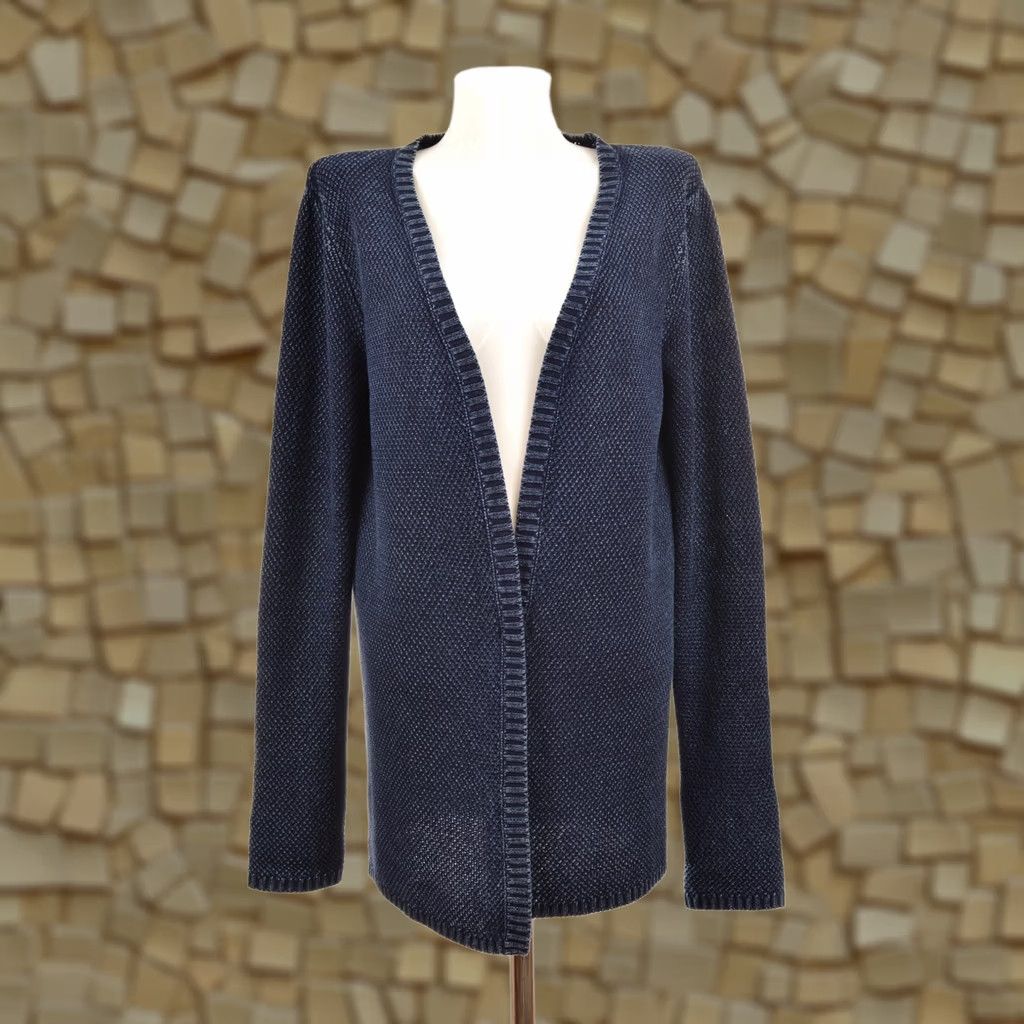 Vintage Seasalt Cornwall Luma Indigo Cotton Open Cardigan Women Cardigan EU 38 UK 10 Long Sleeve Blue 100% Cotton Vintage? Size L / US 10 / IT 46 - 1 Thumbnail