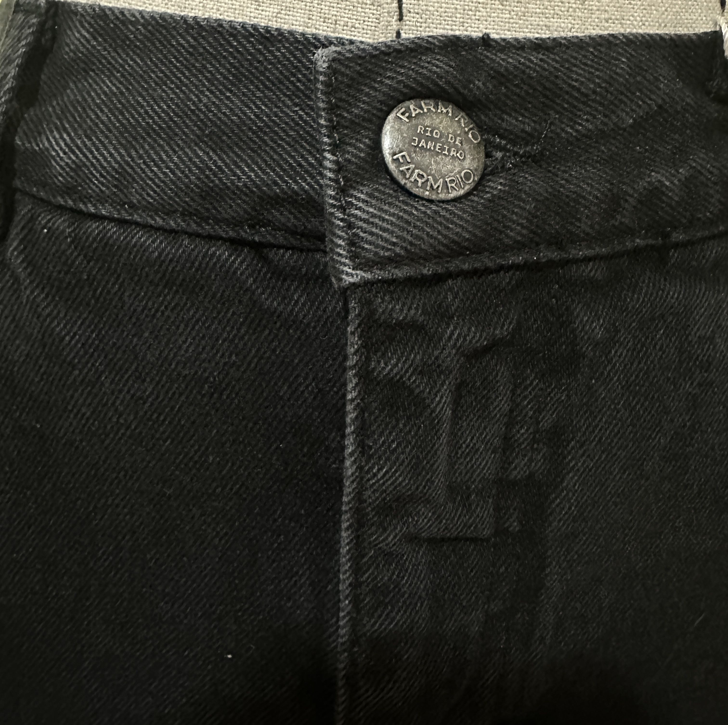 Farm Rio Black denim skirt Size 28" / US 6 / IT 42 - 4 Thumbnail