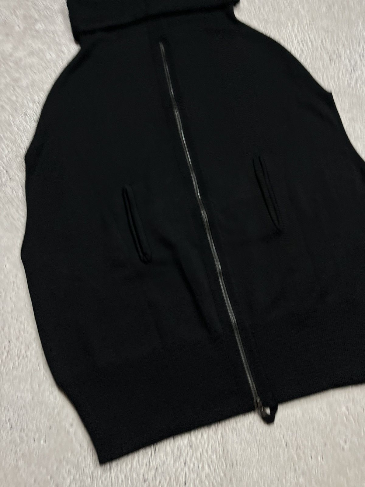 Other Stagni47 Black Wool Zip Up Knit Vest Made in Italy Size ONE SIZE - 4 Thumbnail