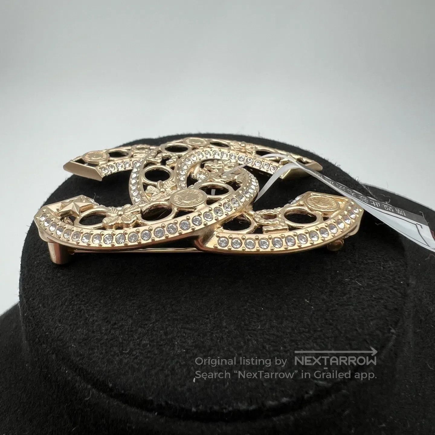 Chanel Chanel Hollow Double-C Flash Diamond Brooch Size ONE SIZE - 4 Thumbnail