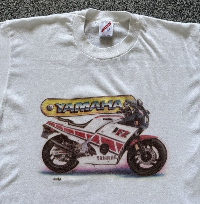 Vintage Vintage Rare Yamaha FZR Motorcycle T-Shirt | Single Stitch | Size US L / EU 52-54 / 3 - 5 Thumbnail