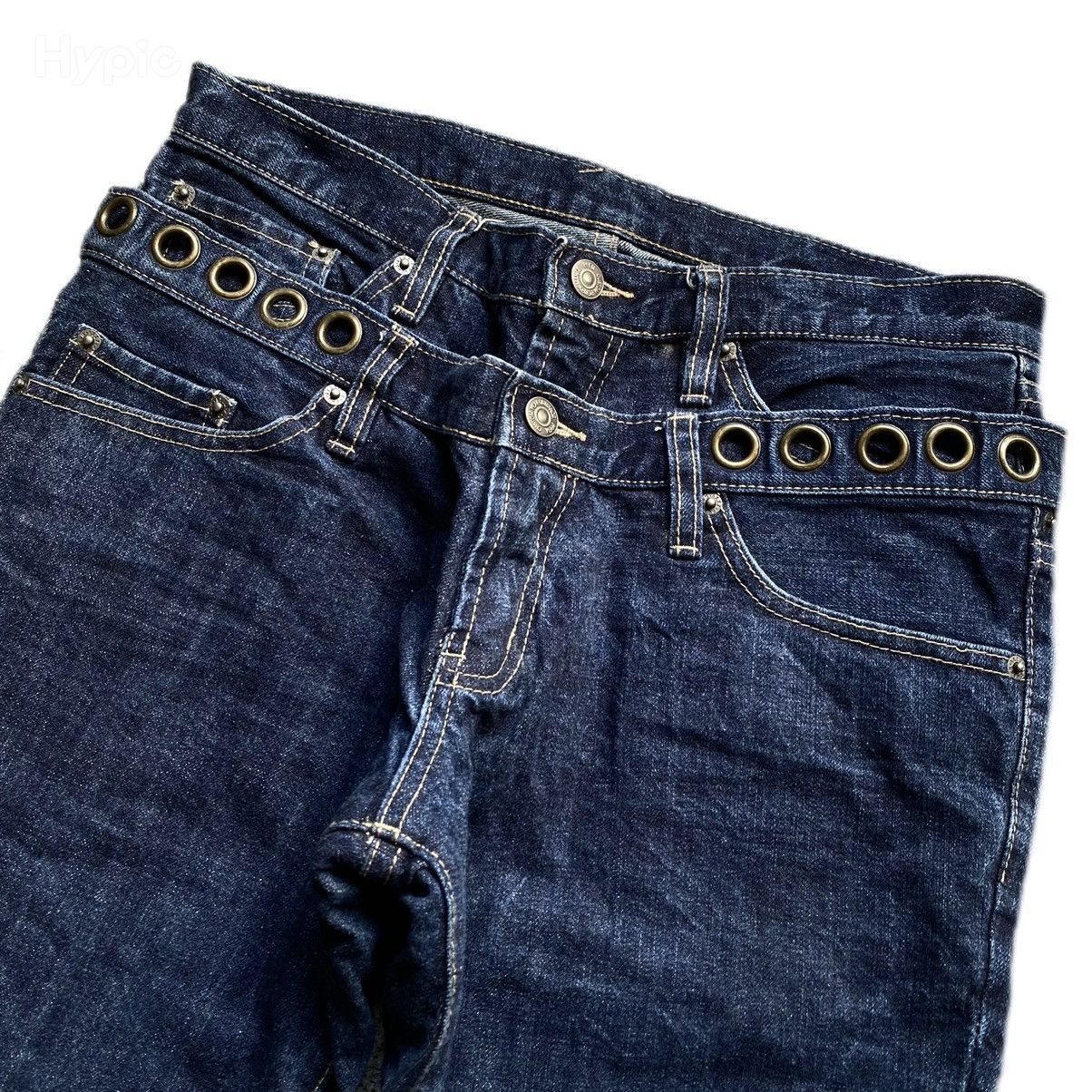 PPFM 🔥PPFM DOULE WAIST DENIM RARE PANTS. Size US 31 - 5 Thumbnail