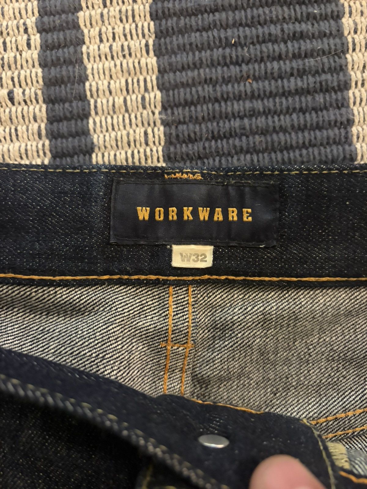 Other Workware Hong Kong Baggy Raw Denim Size US 32 / EU 48 - 3 Thumbnail