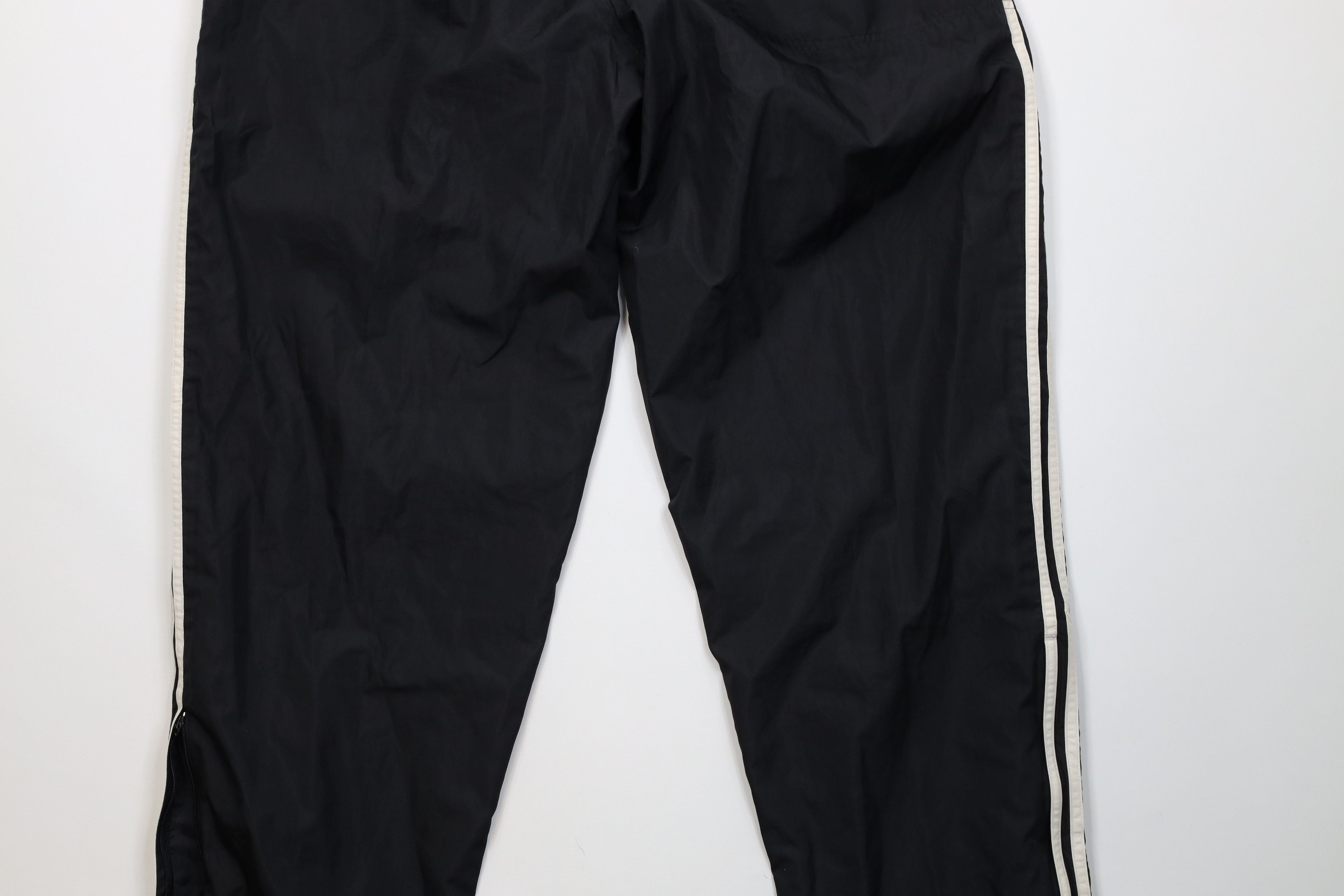 Adidas Vintage 90s Adidas Lined Wide Leg Windbreaker Pants Black Size US 38 / EU 54 - 15 Thumbnail
