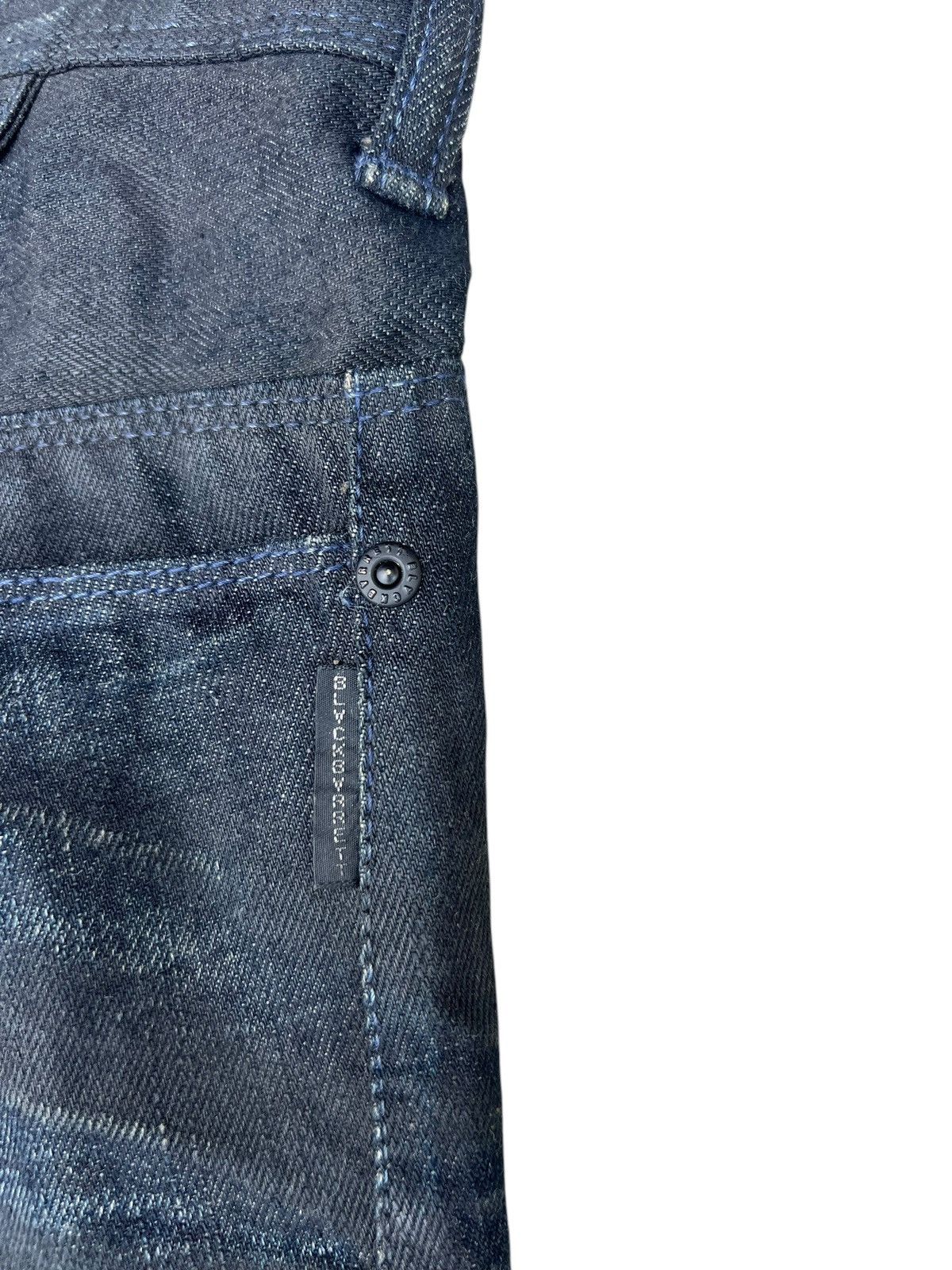Black Barrett Vintage Neil Barret Black Barret Coated Waxed Slim Jeans Size US 31 - 19 Thumbnail
