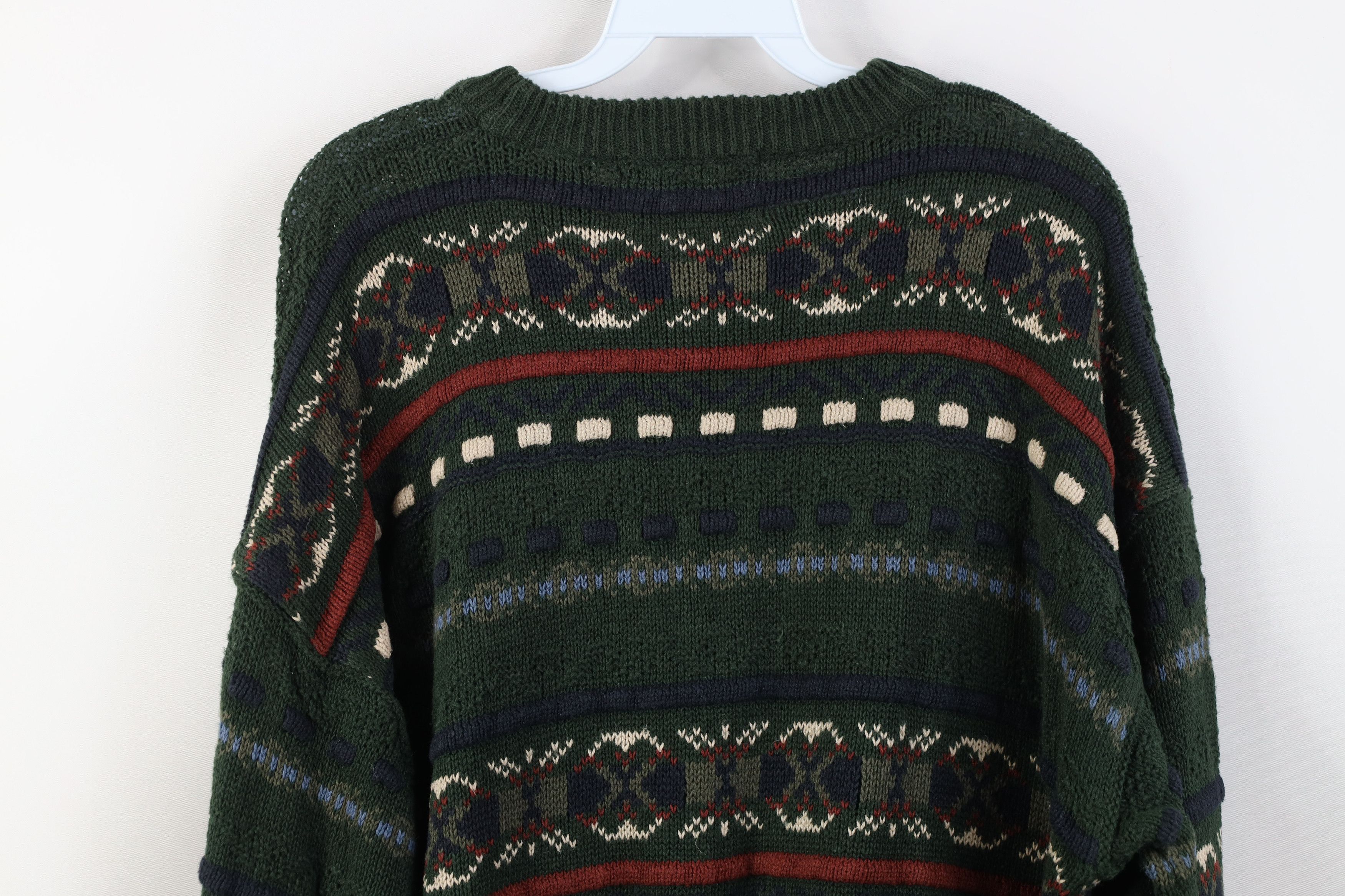 Vintage Vintage 90s Streetwear Blend Knit Fair Isle Crewneck Sweater Size US XL / EU 56 / 4 - 11 Thumbnail