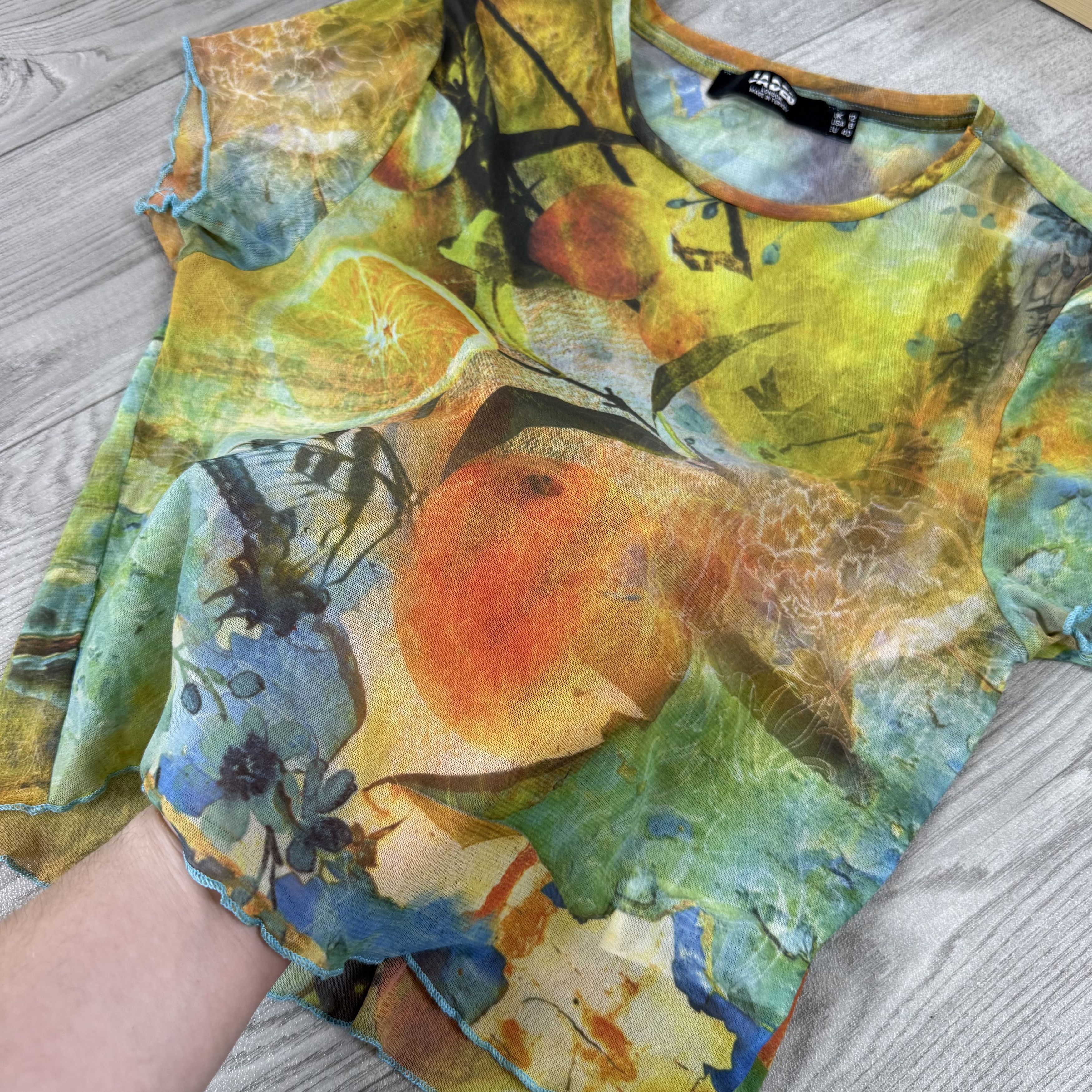 Jaded London Jaded London Mesh Avant Garde Crop Top Tee Shirt Size M / US 6-8 / IT 42-44 - 7 Thumbnail